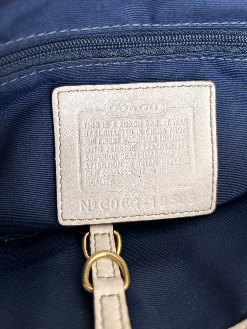 Vintage Coach Hamptons denim shoulder bag