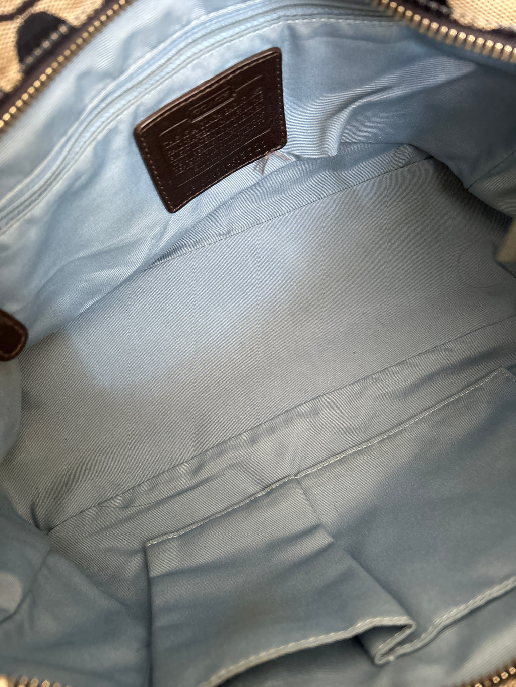 Vintage Coach denim patchwork shoulder bag