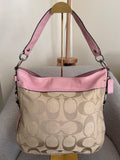 Vintage Coach Zoe pink leather shoulder bag