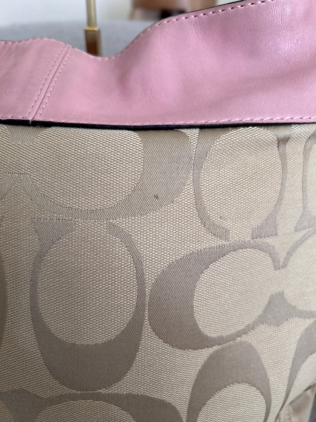 Vintage Coach Zoe pink leather shoulder bag