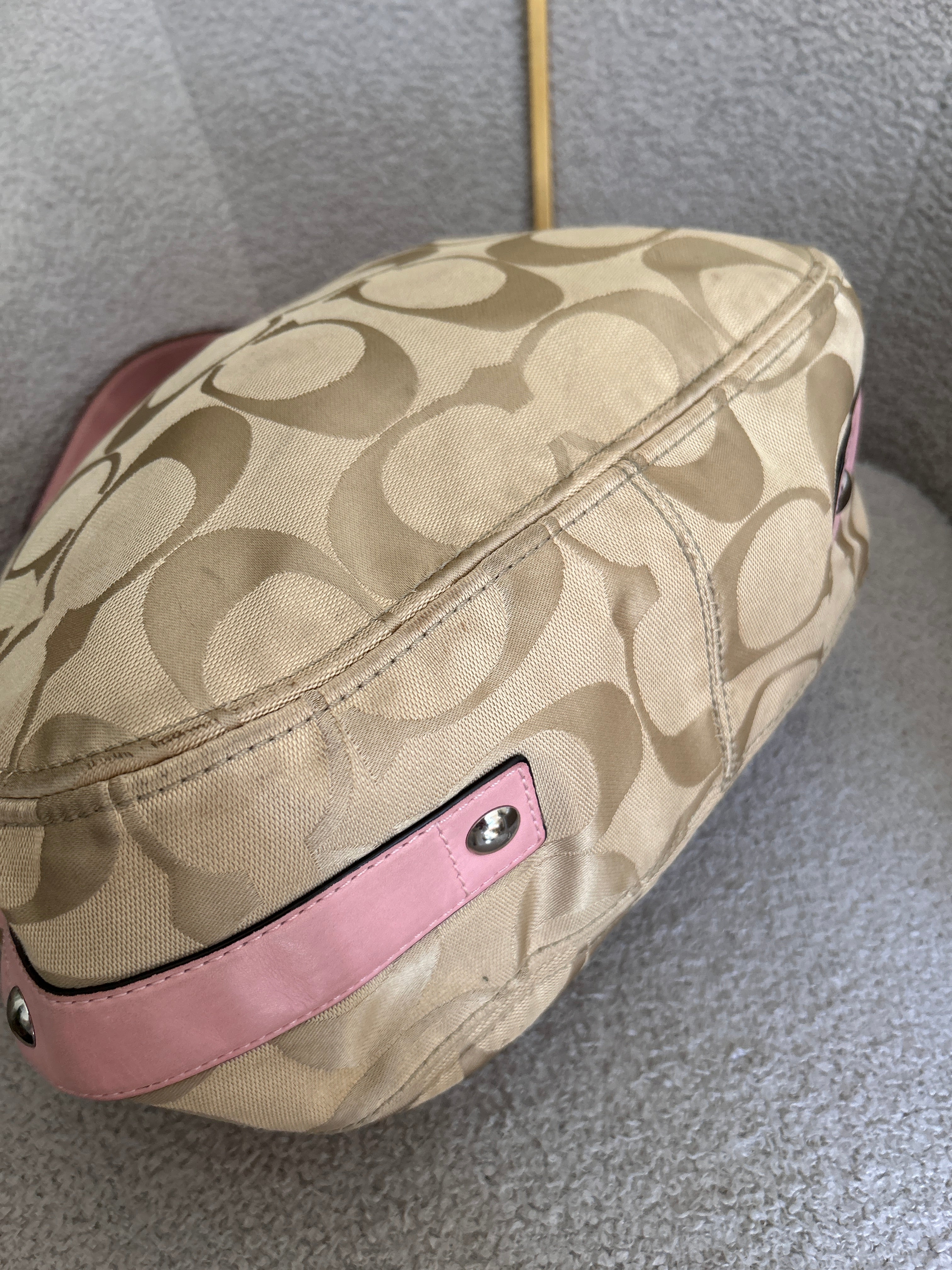 Vintage Coach Zoe pink leather shoulder bag