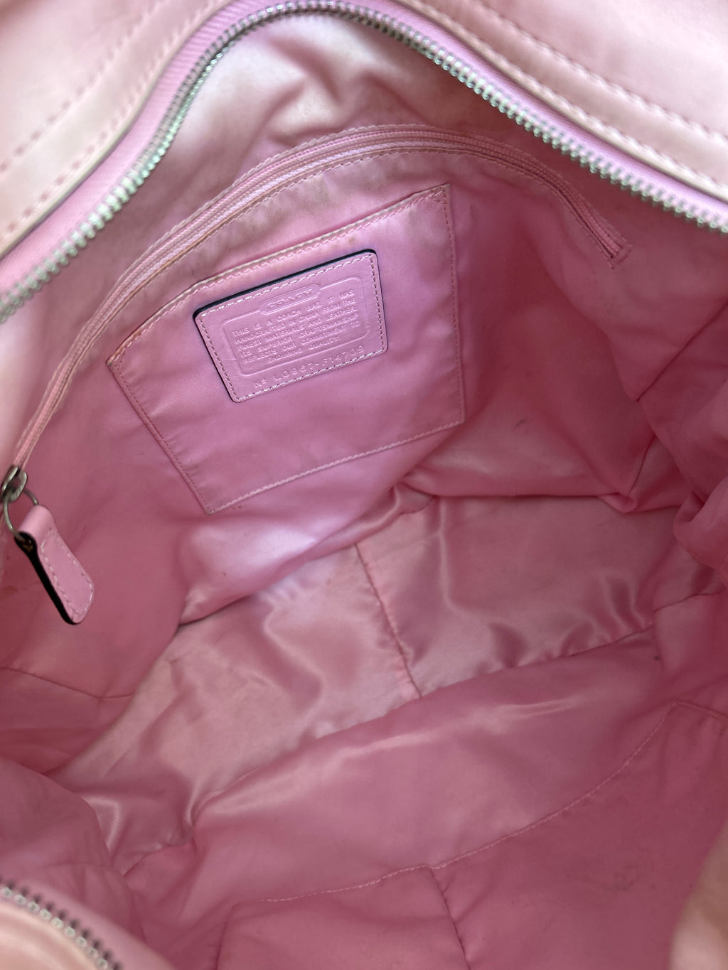 Vintage Coach Zoe pink leather shoulder bag