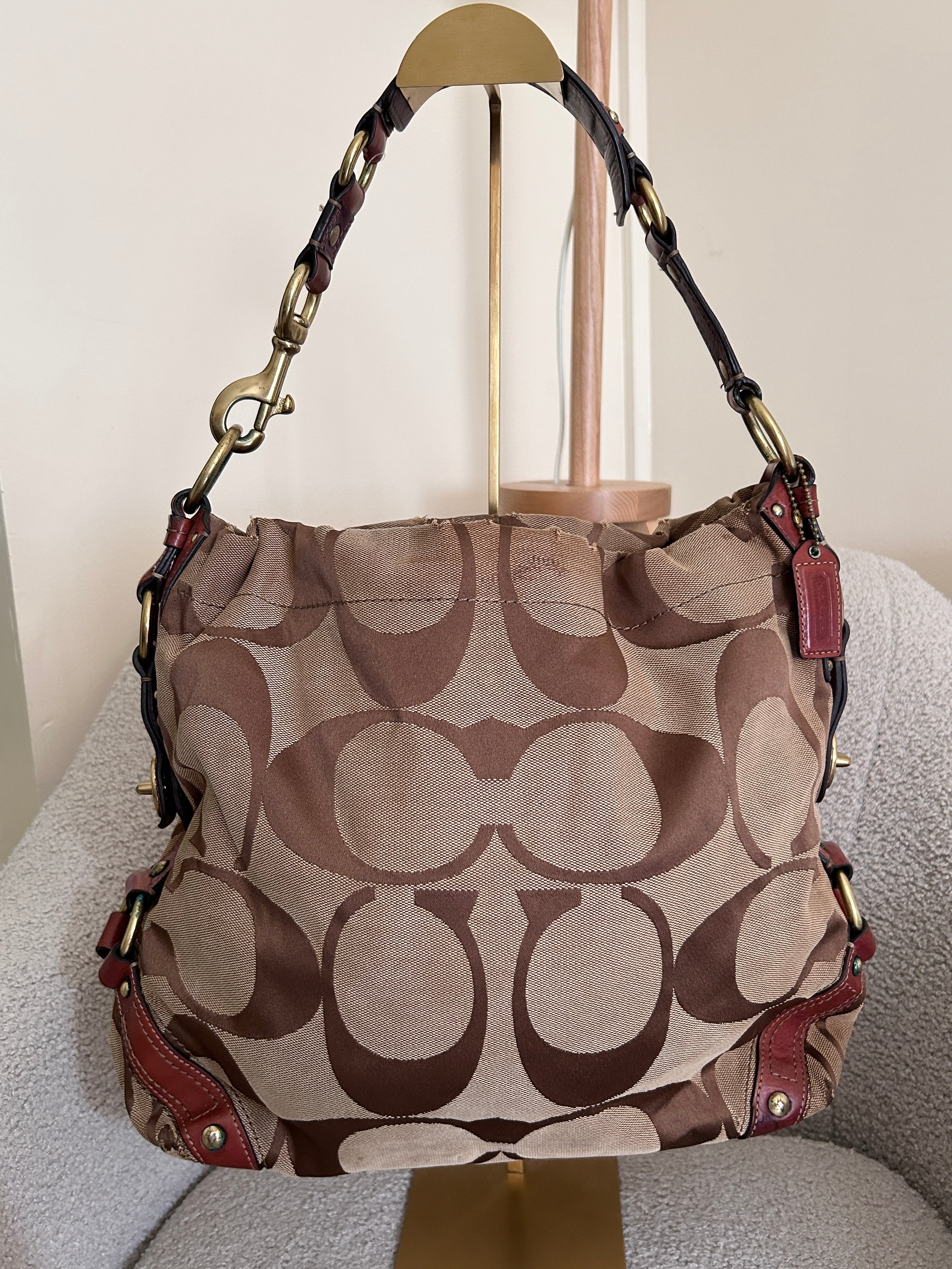 Vintage Coach Carly large shoulder bag
