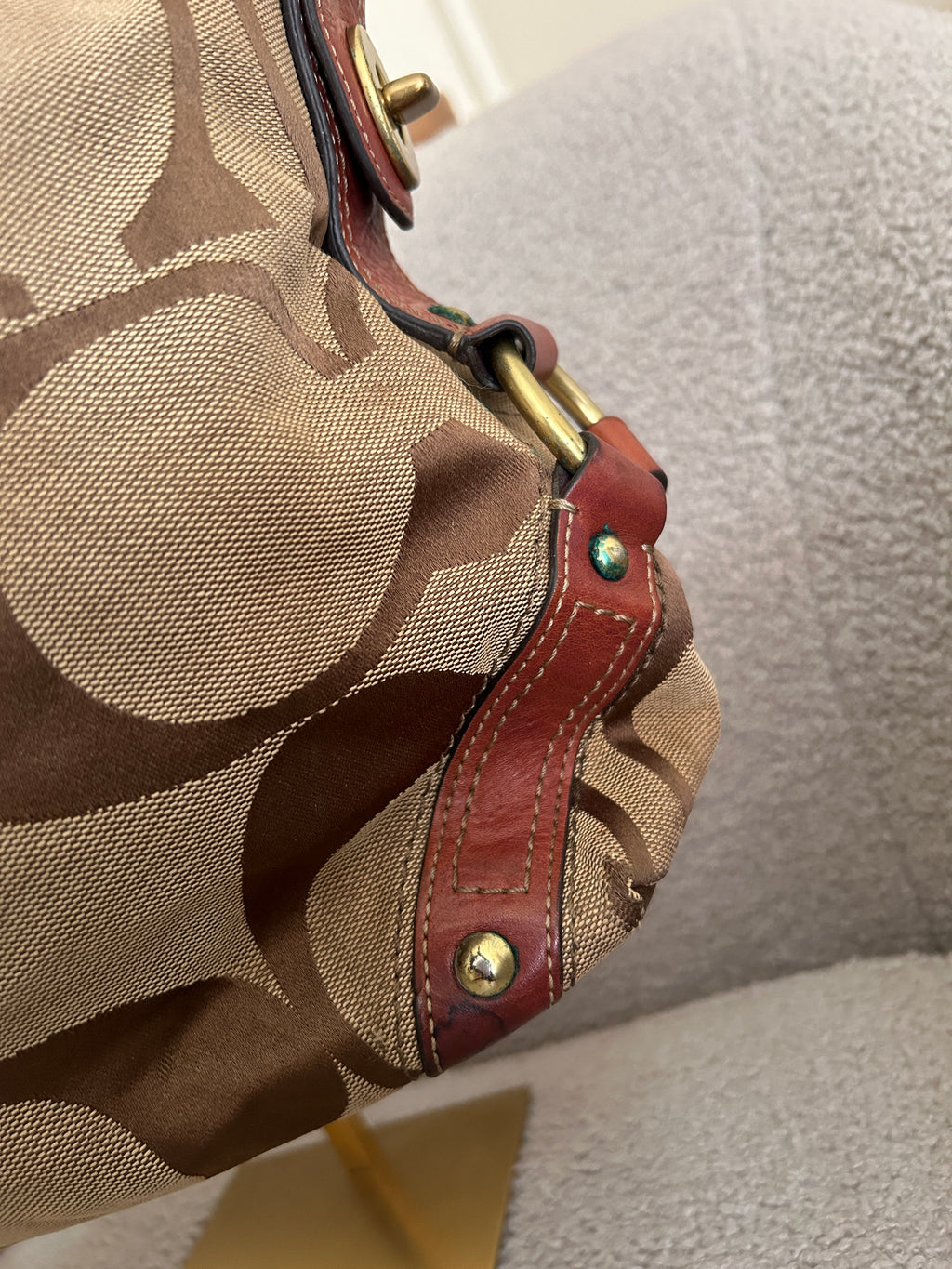 Vintage Coach Carly large shoulder bag