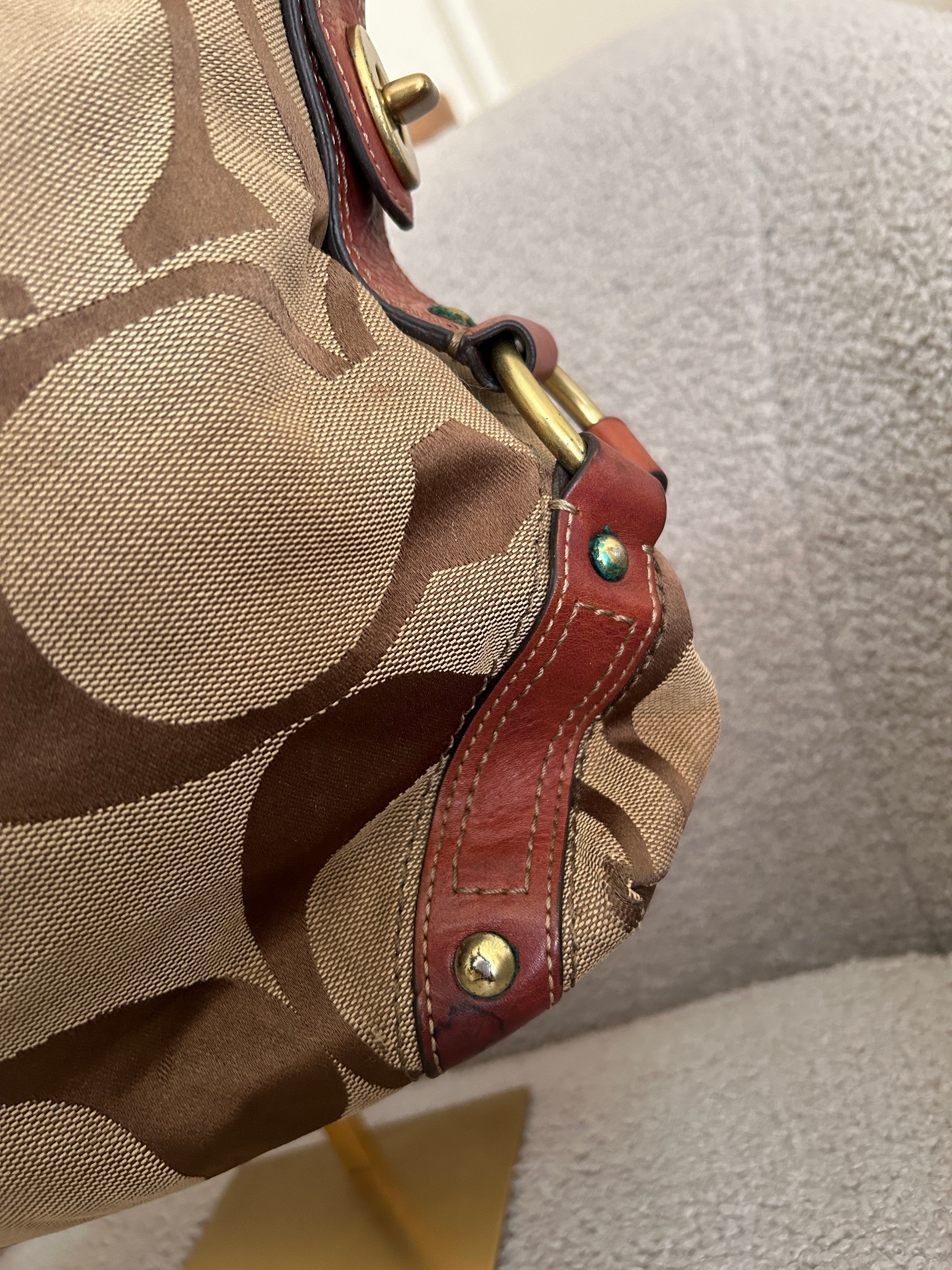 Vintage Coach Carly large shoulder bag