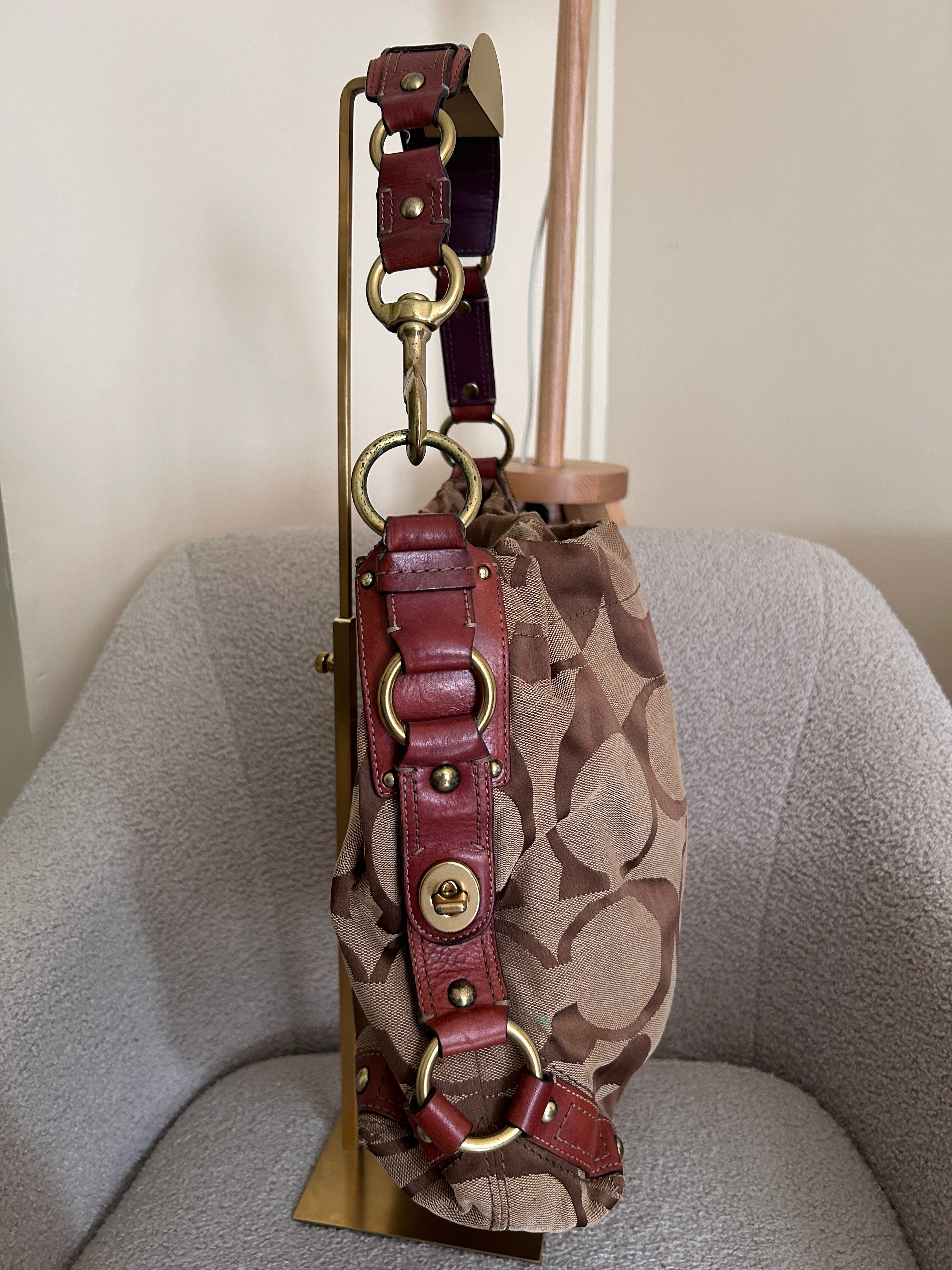 Vintage Coach Carly large shoulder bag