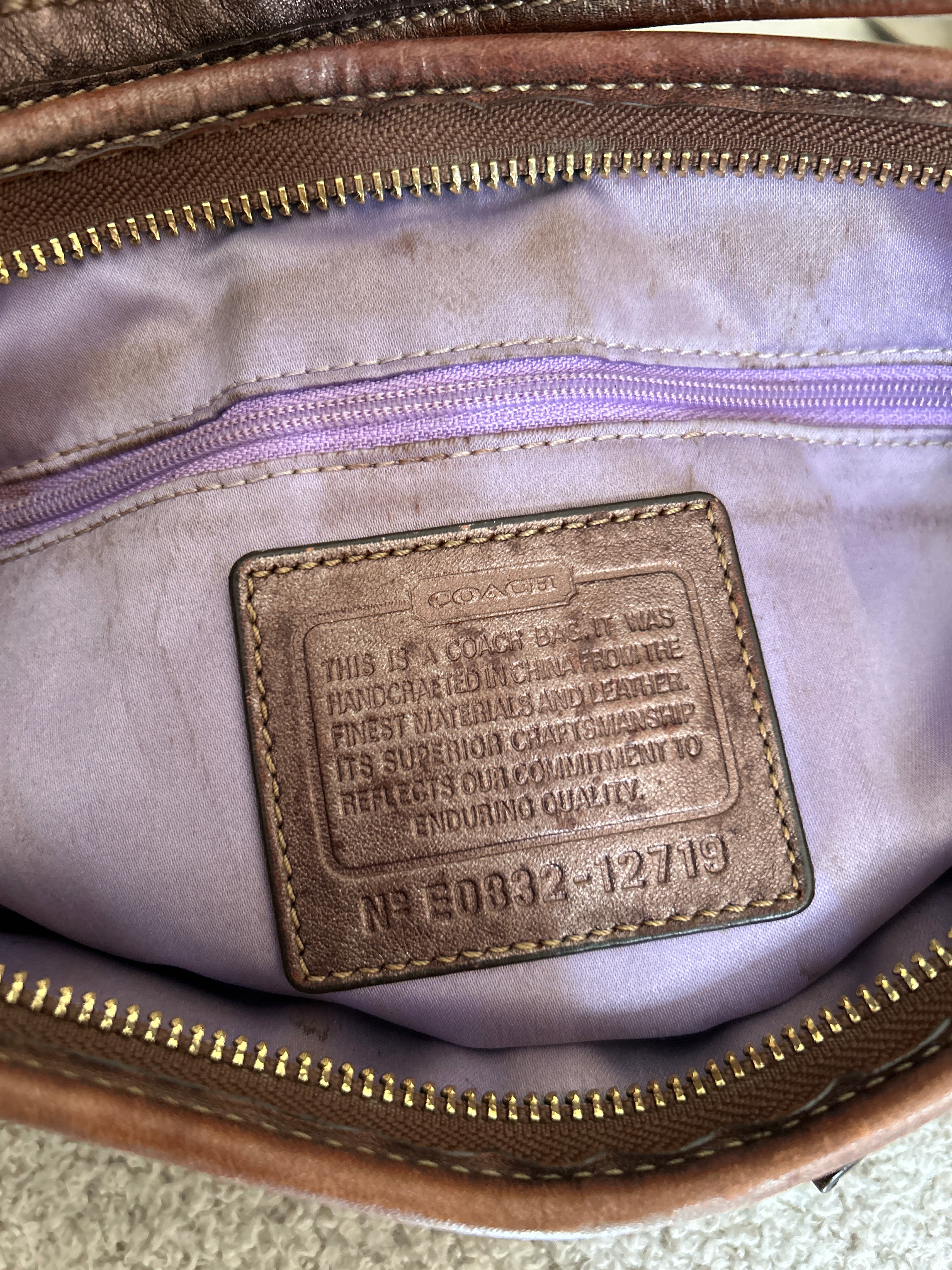 Vintage Coach Ergo brown shoulder bag