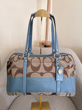 Vintage Coach blue stripe shoulder bag