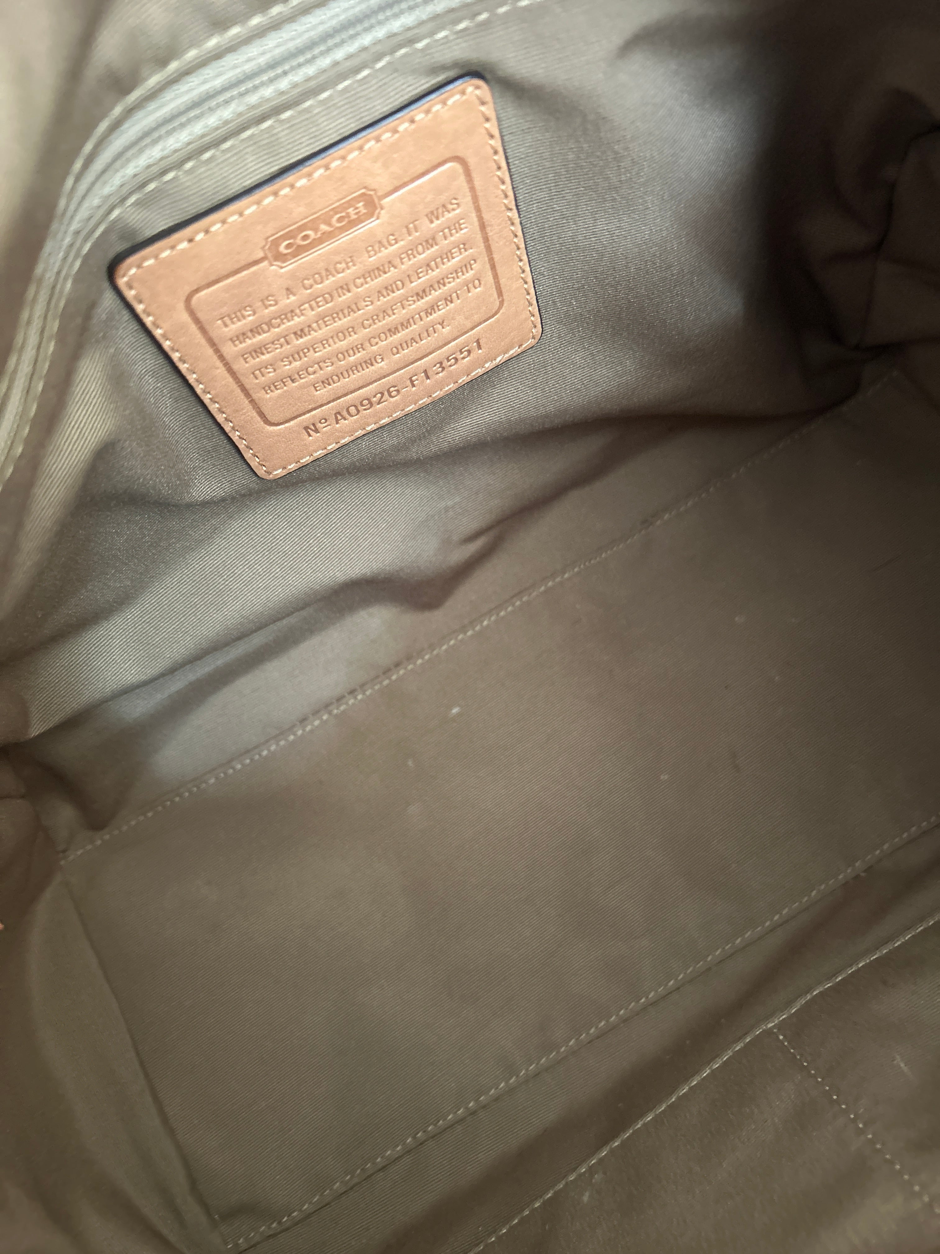 Vintage Coach blue stripe shoulder bag