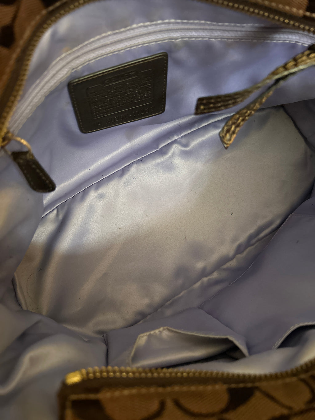 Vintage Coach dark brown tote shoulder bag
