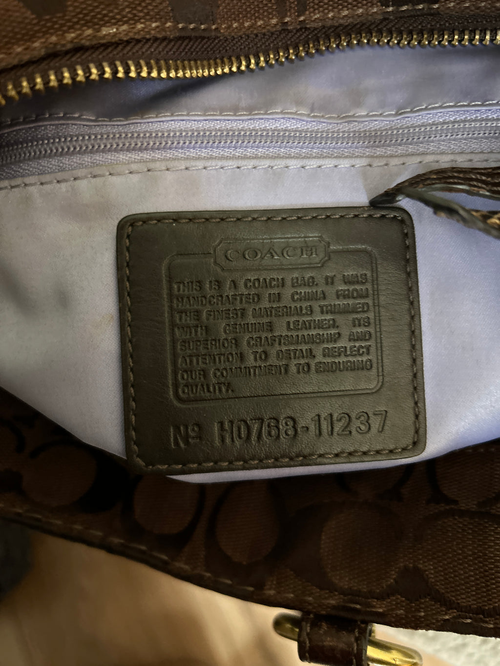 Vintage Coach dark brown tote shoulder bag