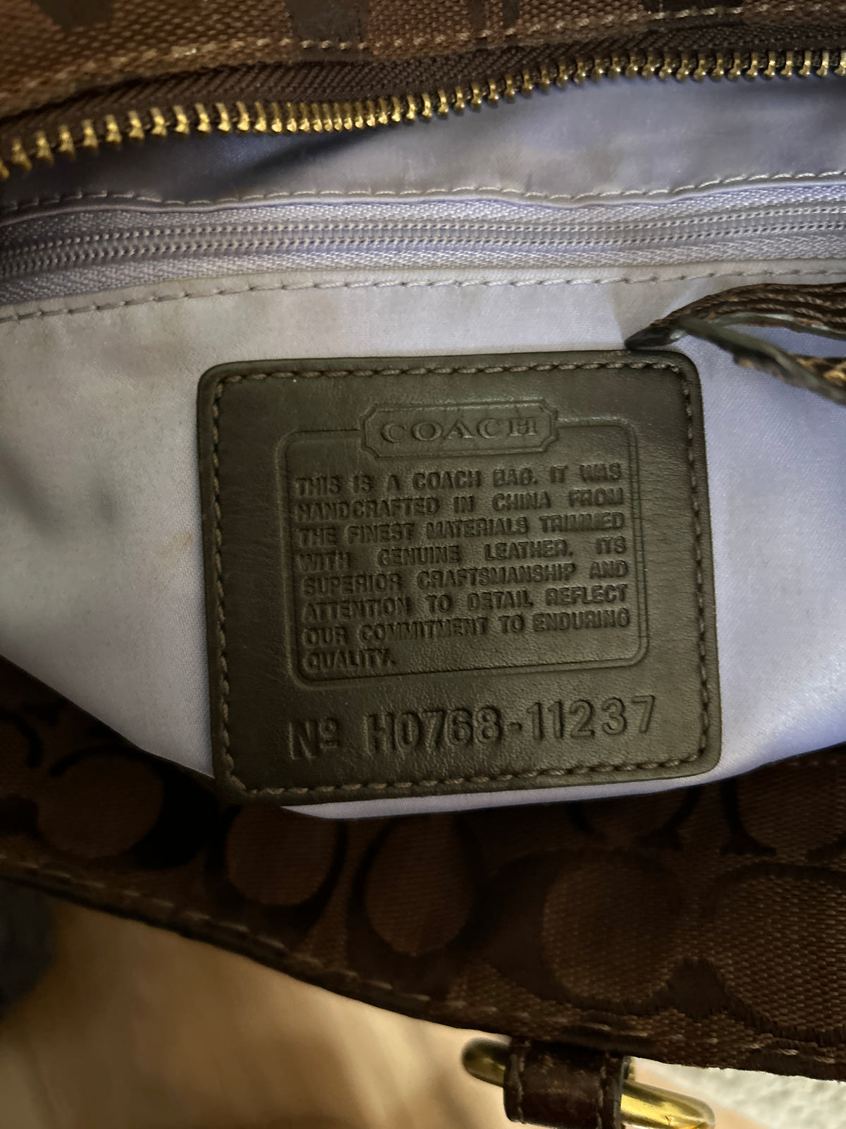 Vintage Coach dark brown tote shoulder bag