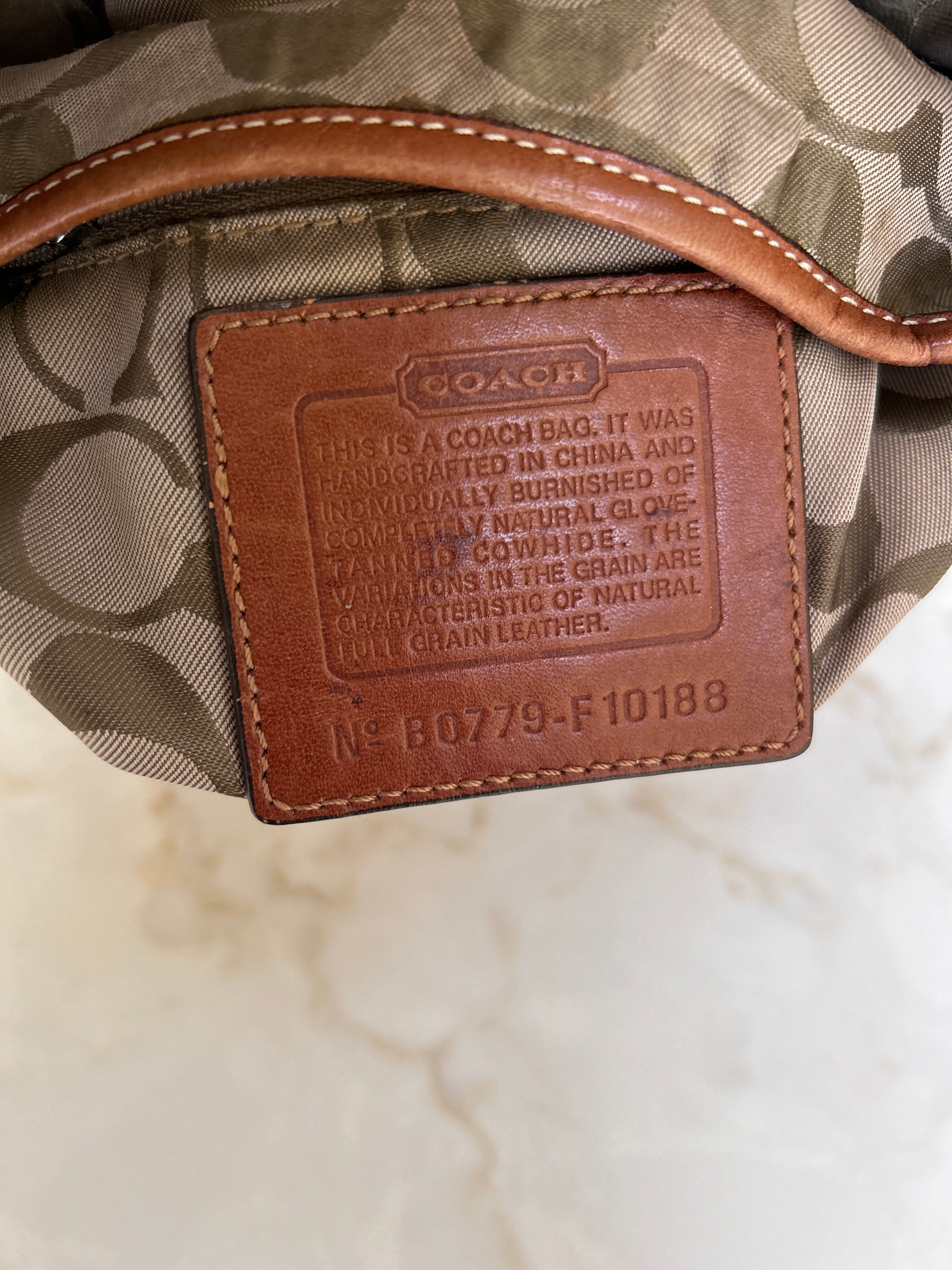 Vintage Coach Soho tan leather shoulder bag