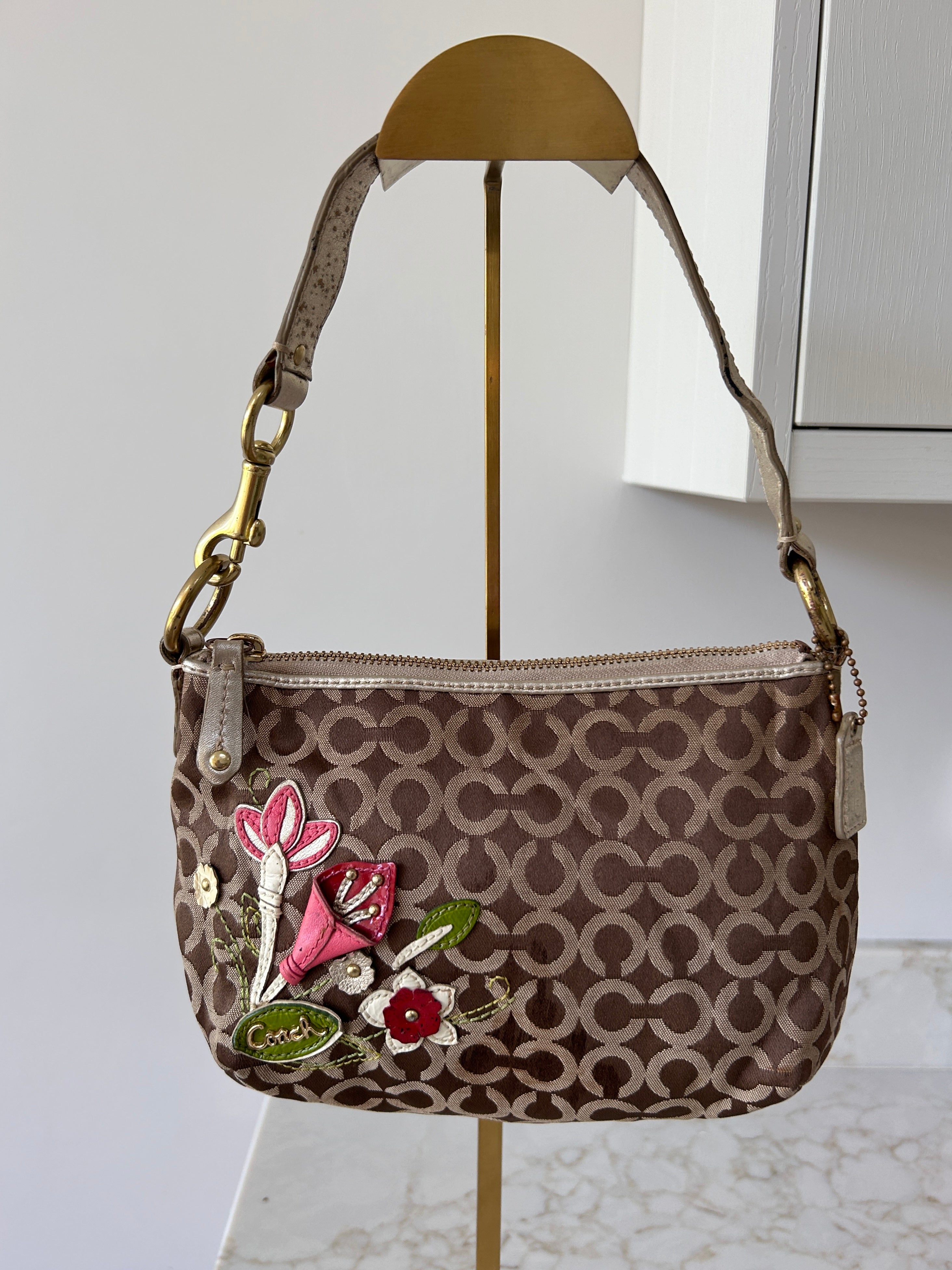 Vintage Coach flower shoulder bag