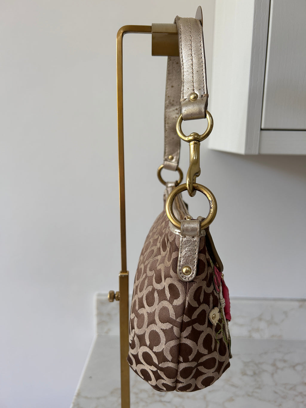 Vintage Coach flower shoulder bag