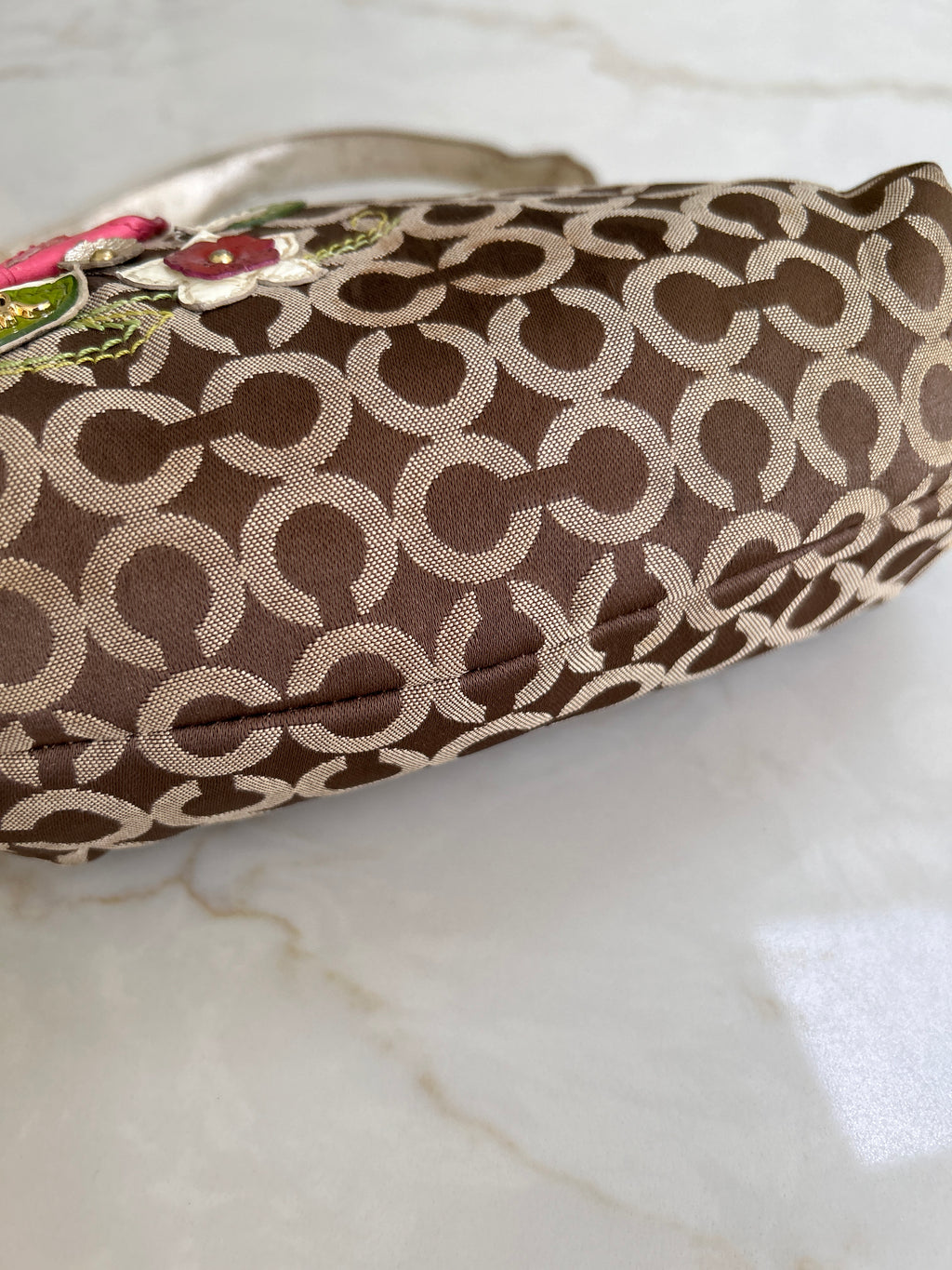 Vintage Coach flower shoulder bag