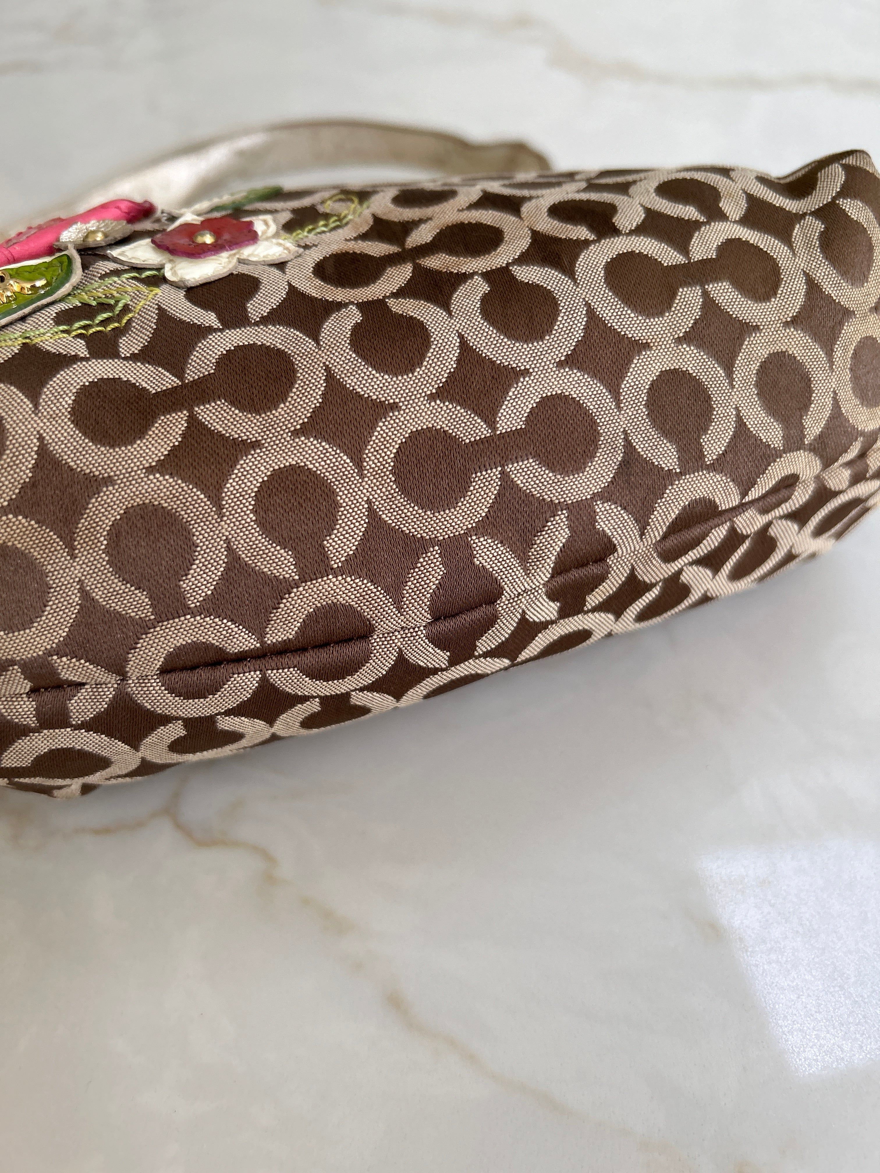 Vintage Coach flower shoulder bag
