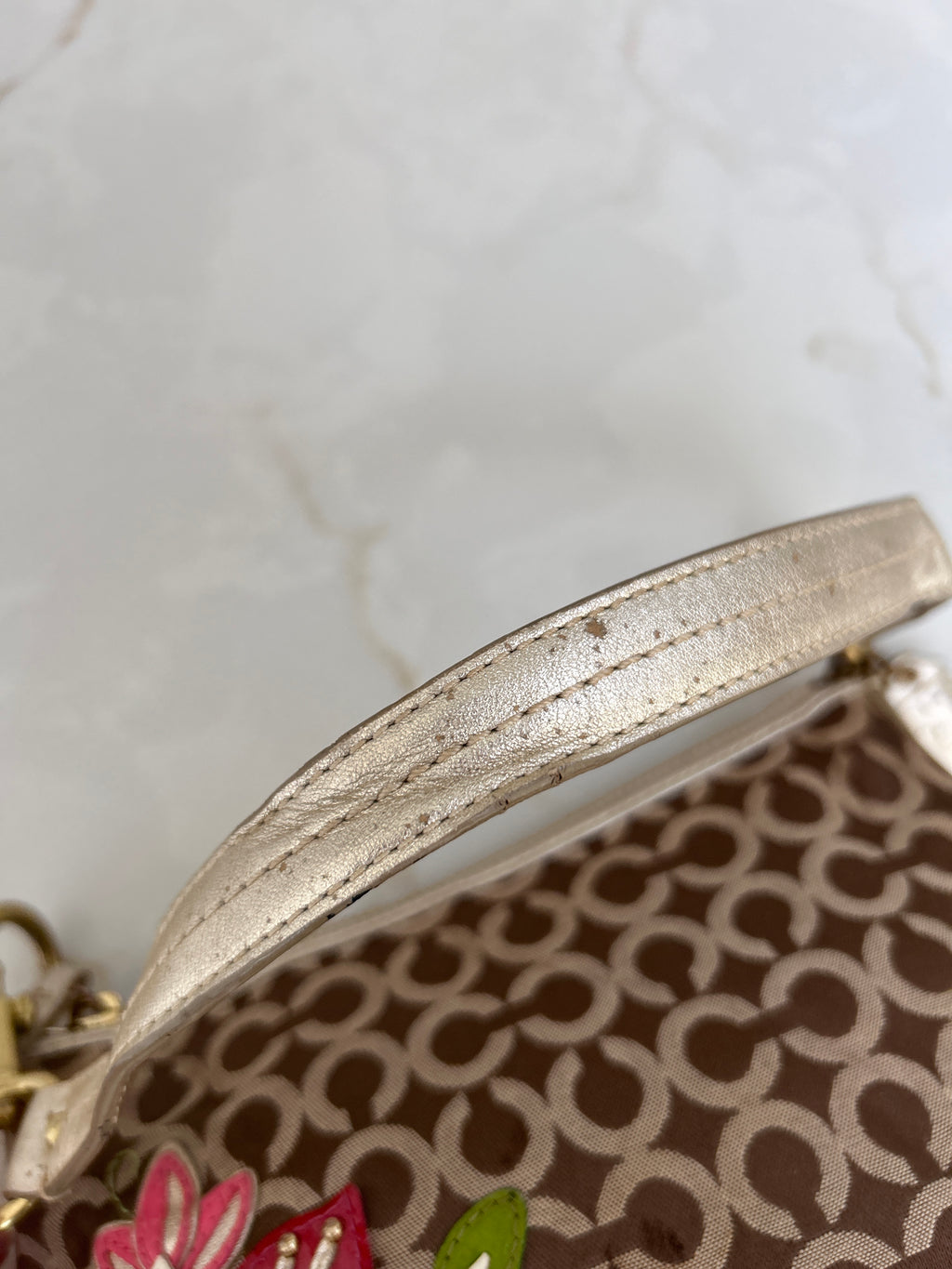 Vintage Coach flower shoulder bag