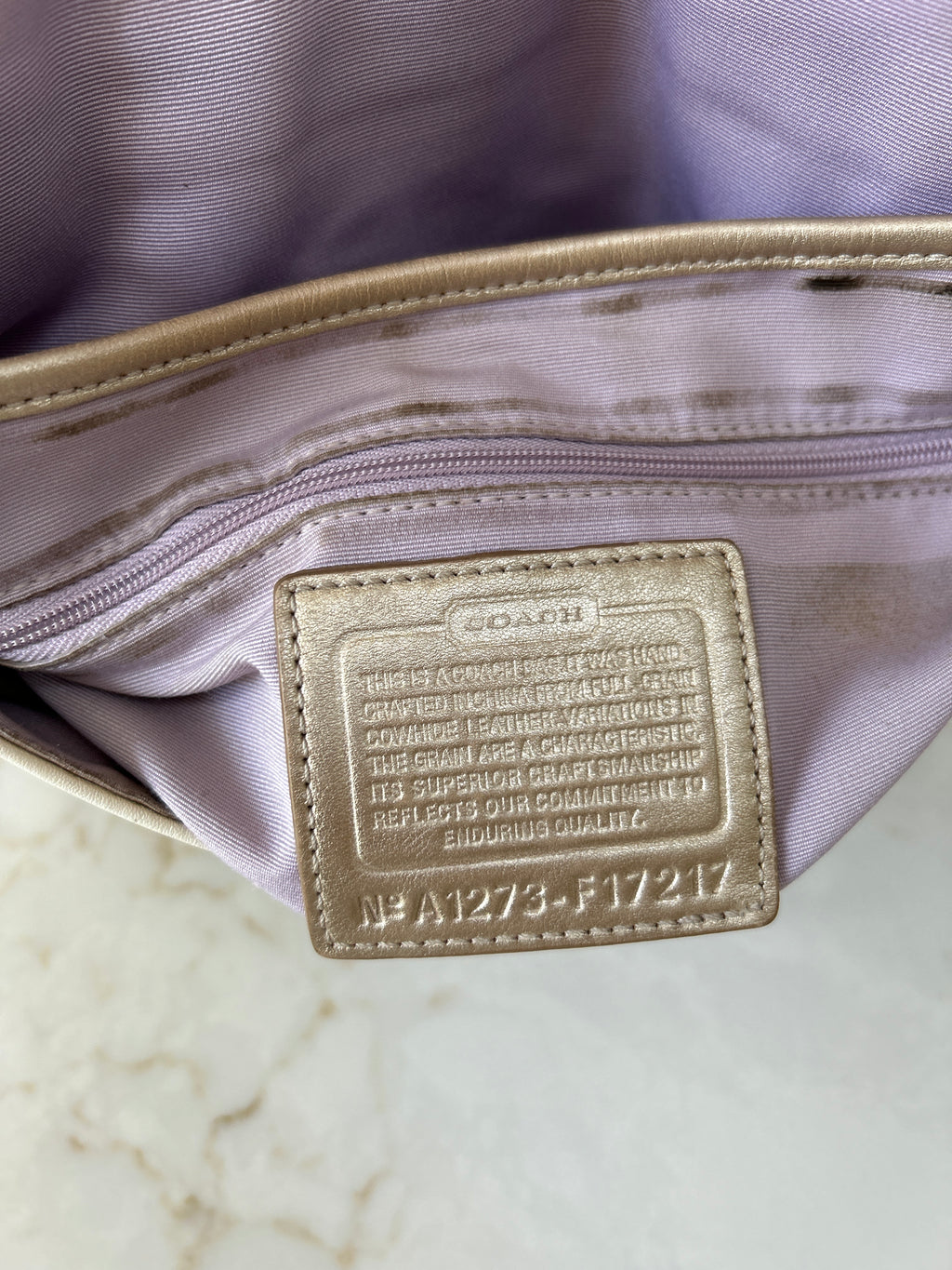 Vintage Coach Soho white leather shoulder bag