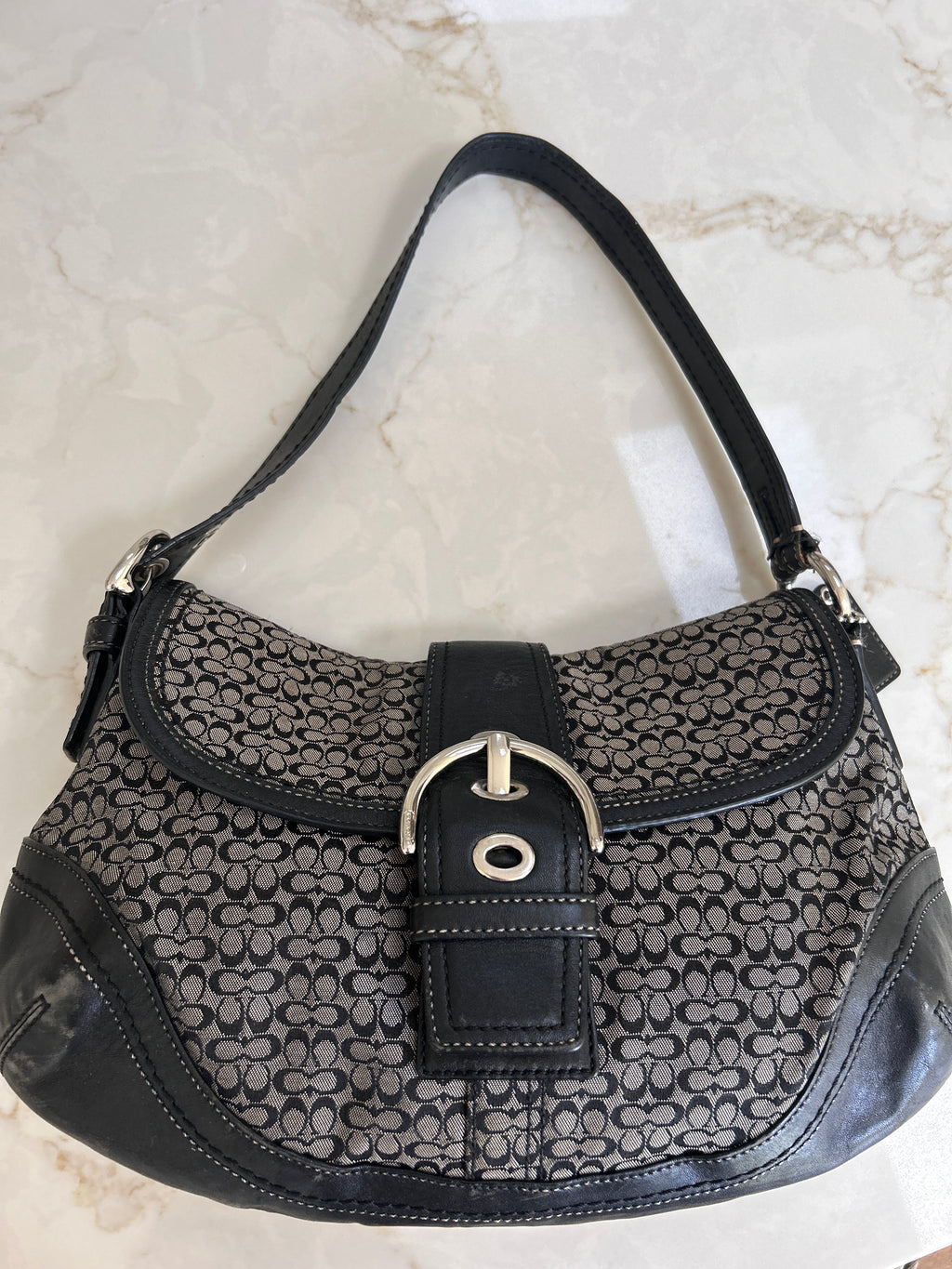 Vintage Coach Soho black shoulder bag