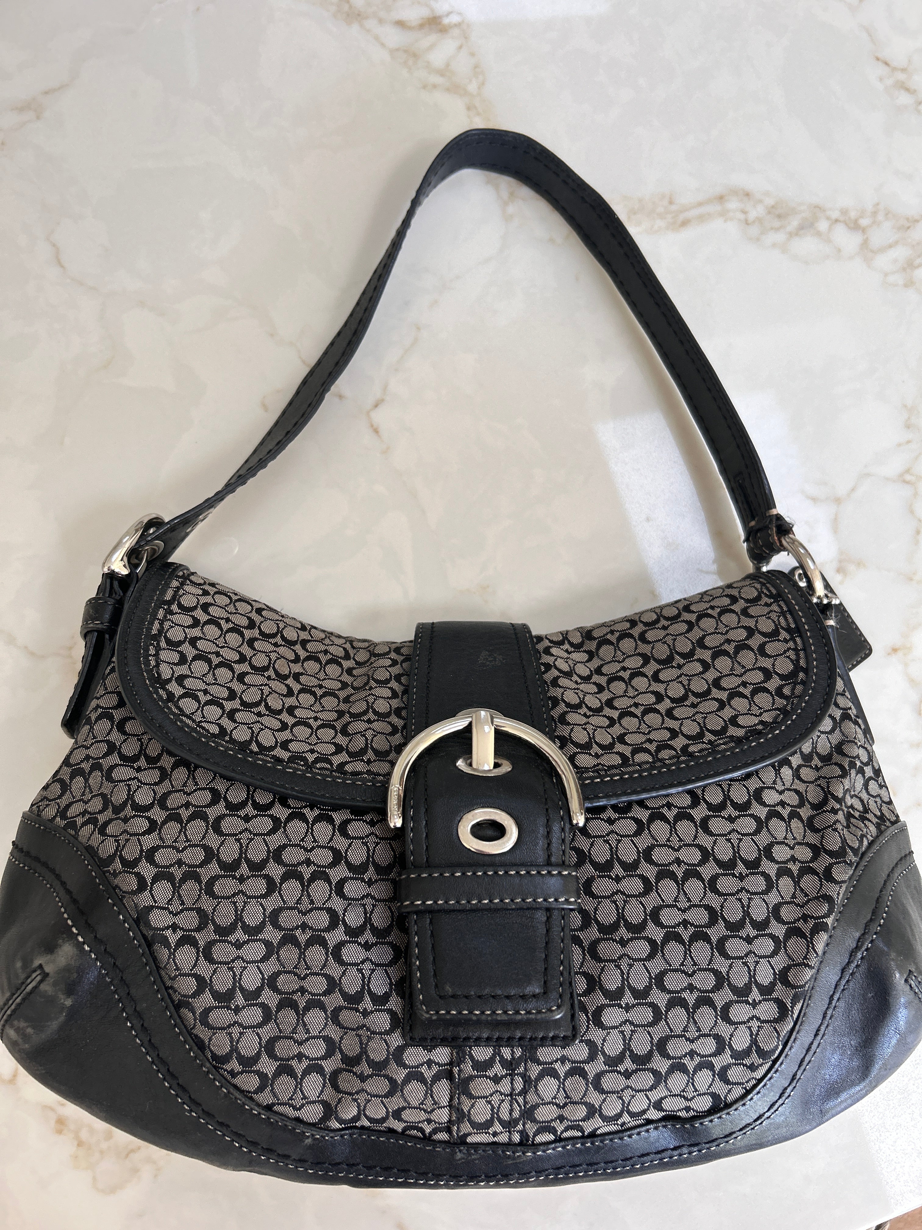 Vintage Coach Soho black shoulder bag