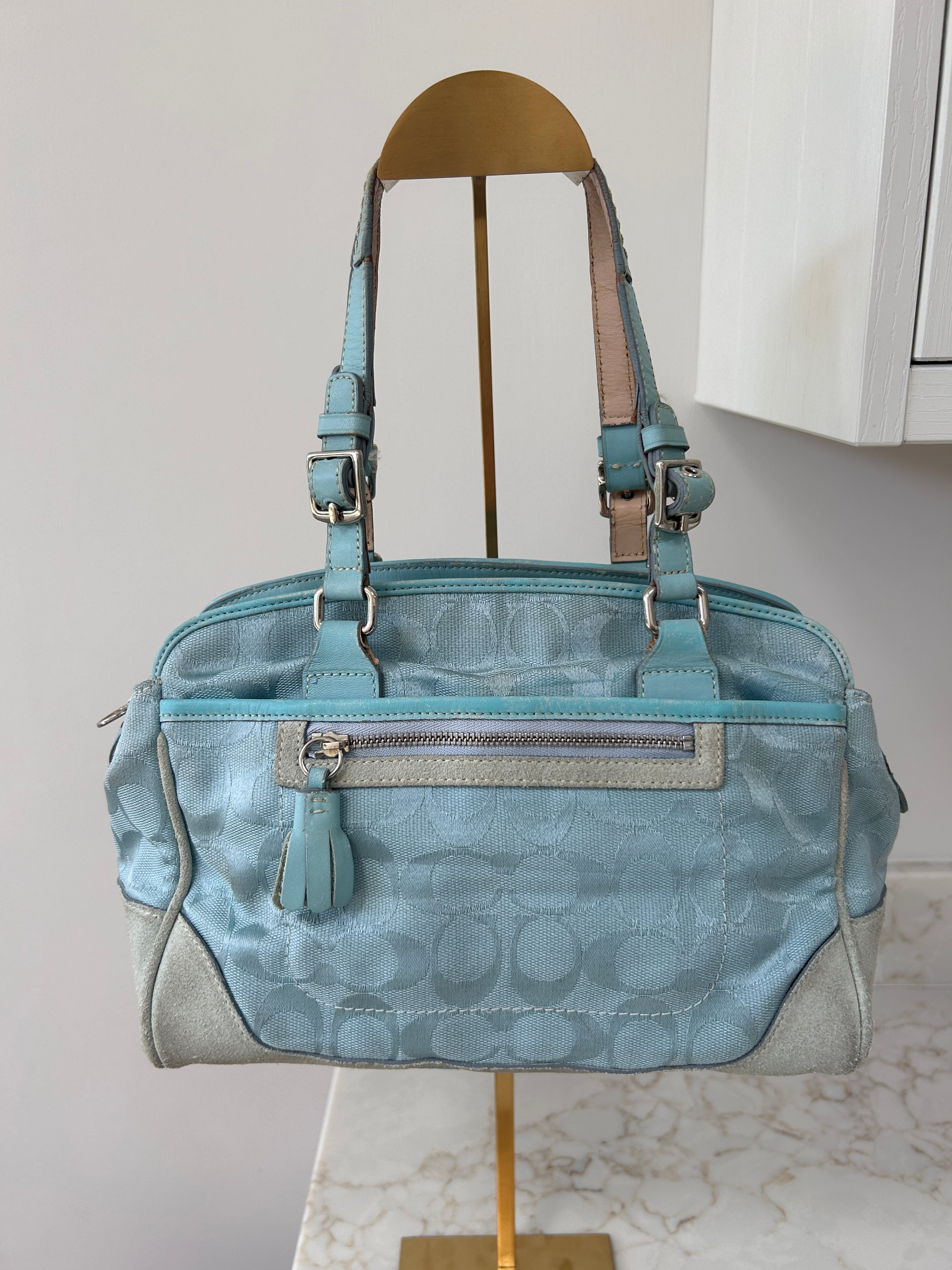 Vintage Coach light blue shoulder bag