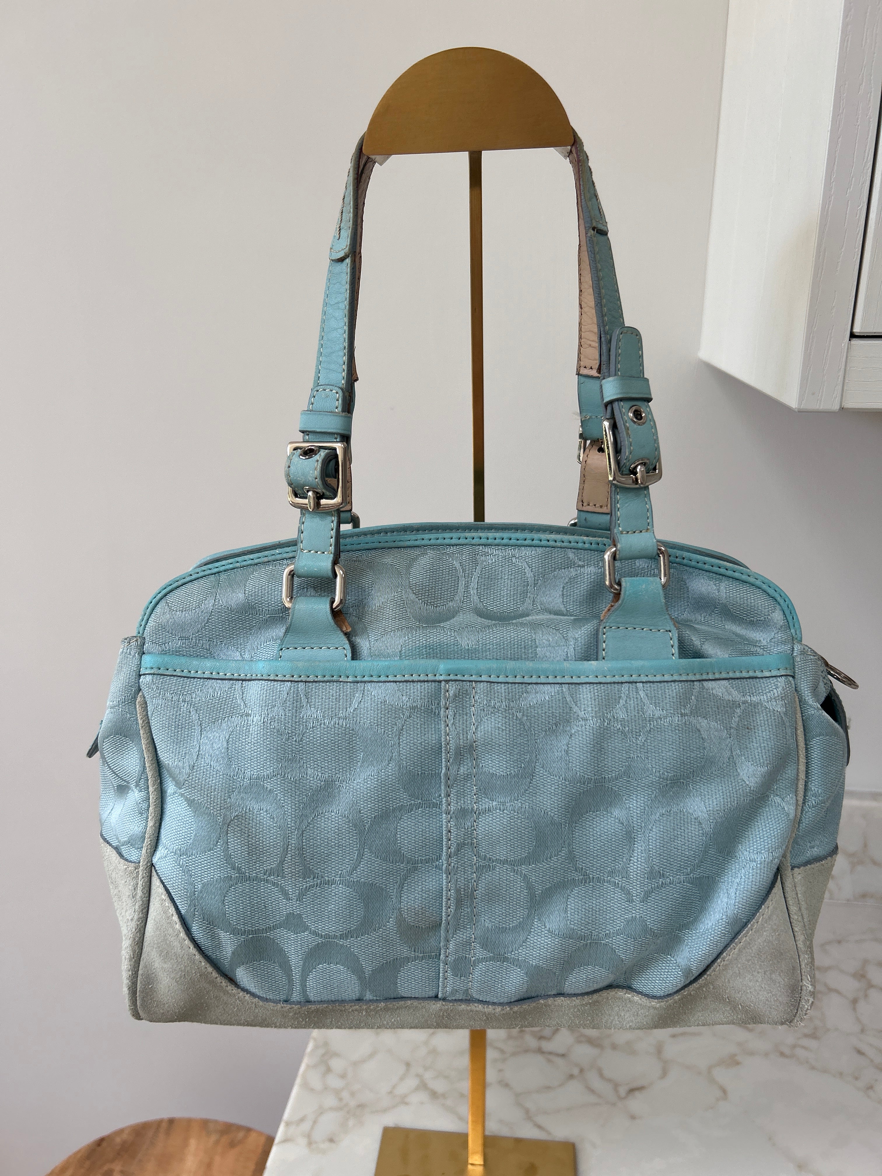 Vintage Coach light blue shoulder bag