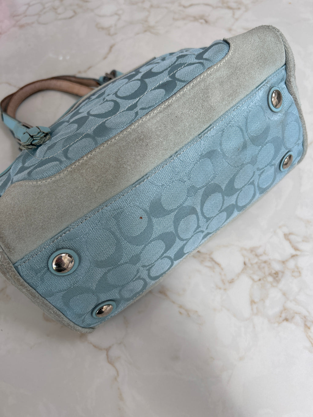Vintage Coach light blue shoulder bag