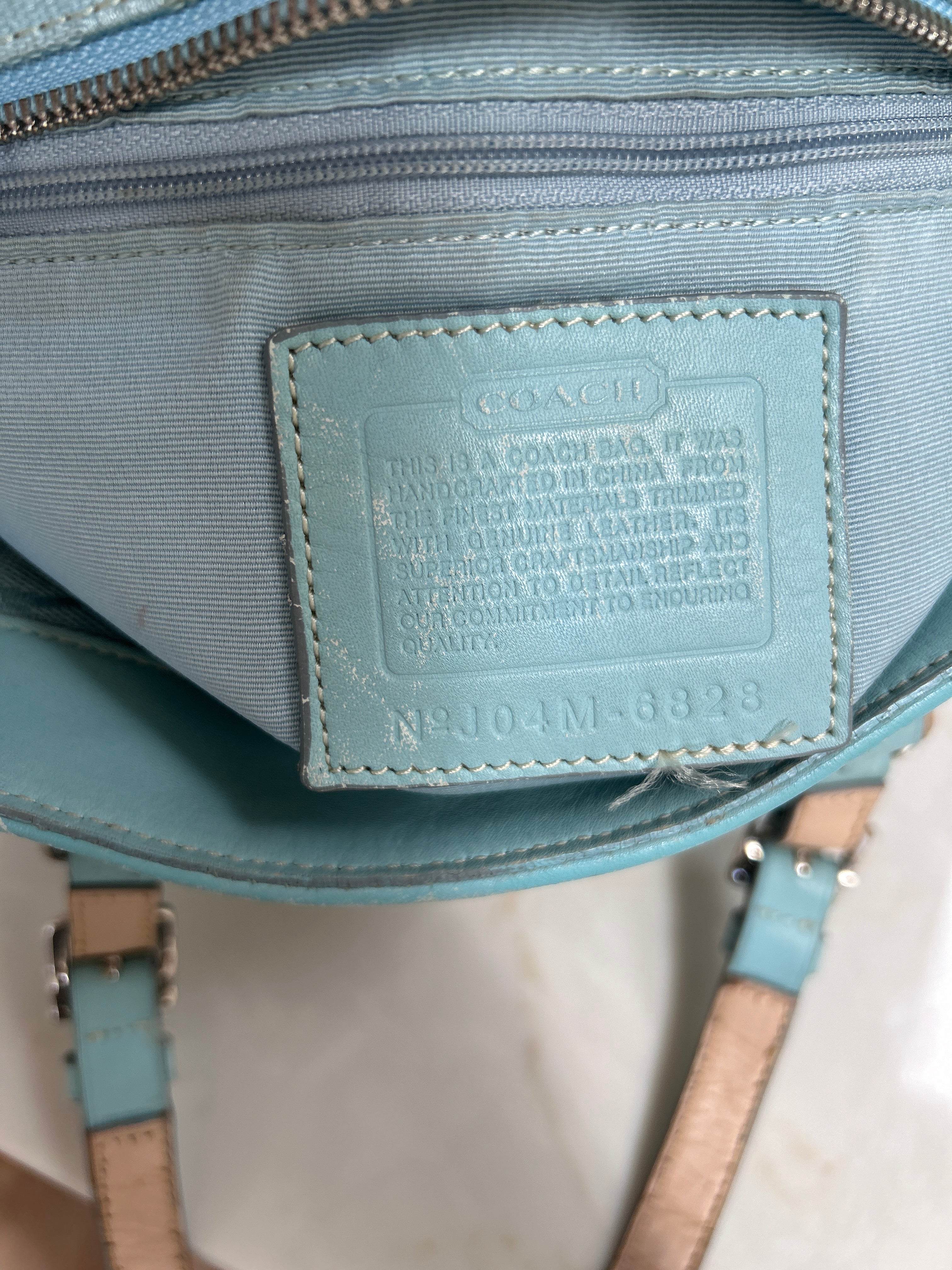 Vintage Coach light blue shoulder bag