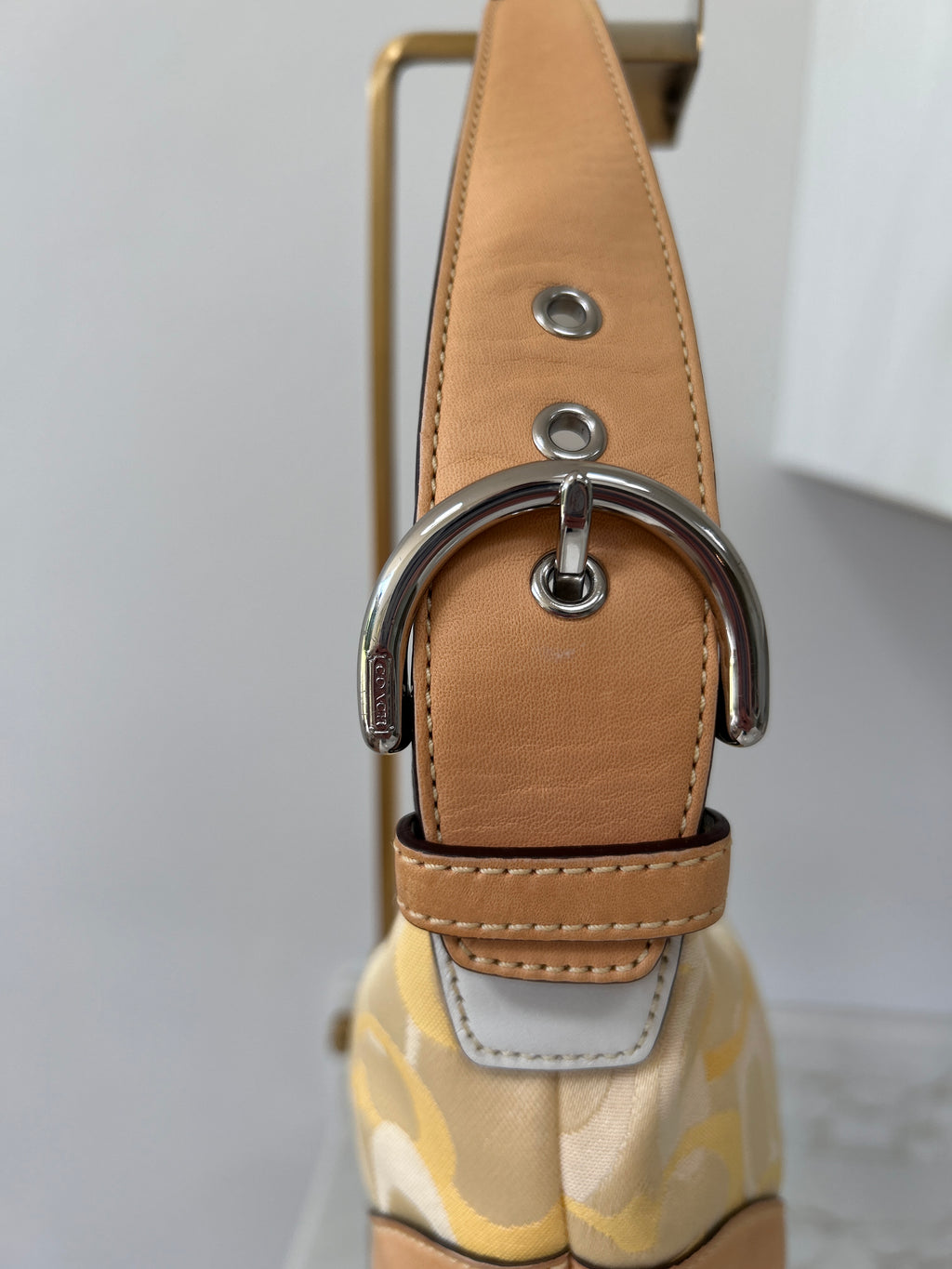 Vintage Coach optic monogram shoulder bag