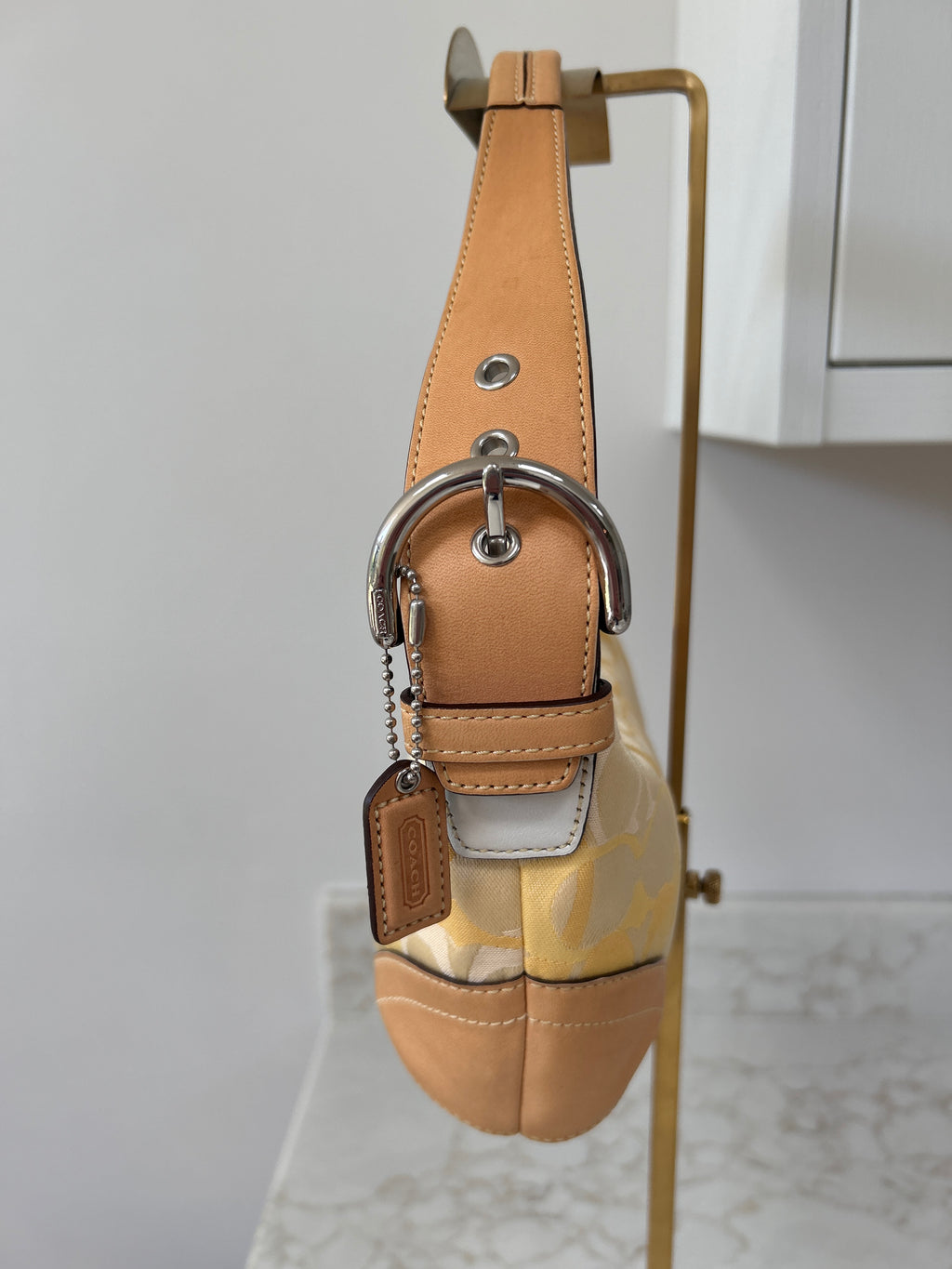 Vintage Coach optic monogram shoulder bag