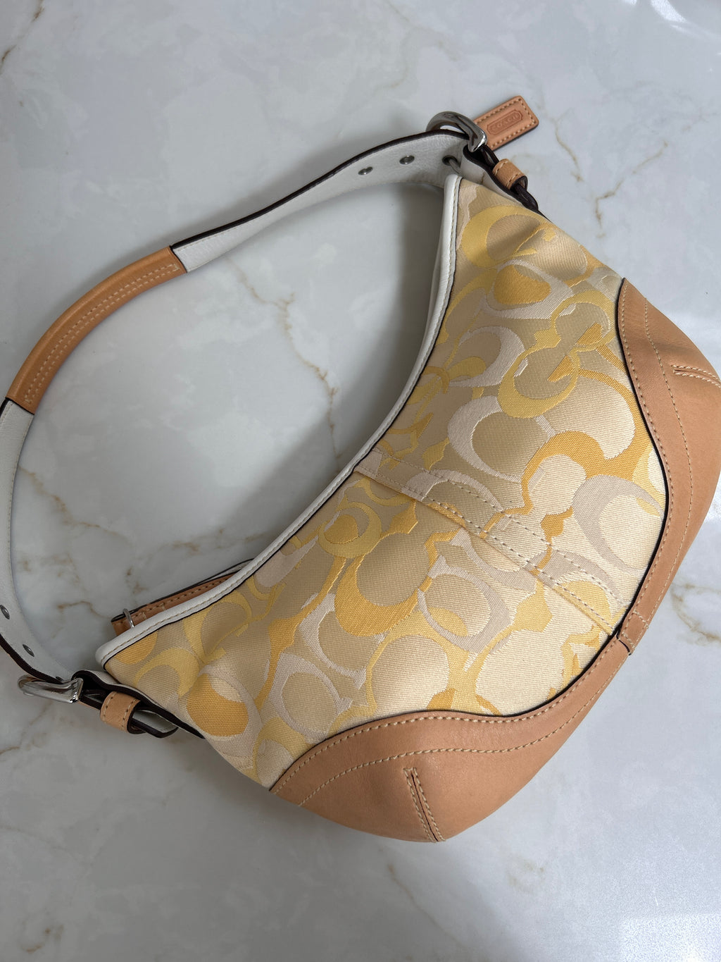 Vintage Coach optic monogram shoulder bag