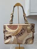 Vintage Coach gold patchwork shoulder bag