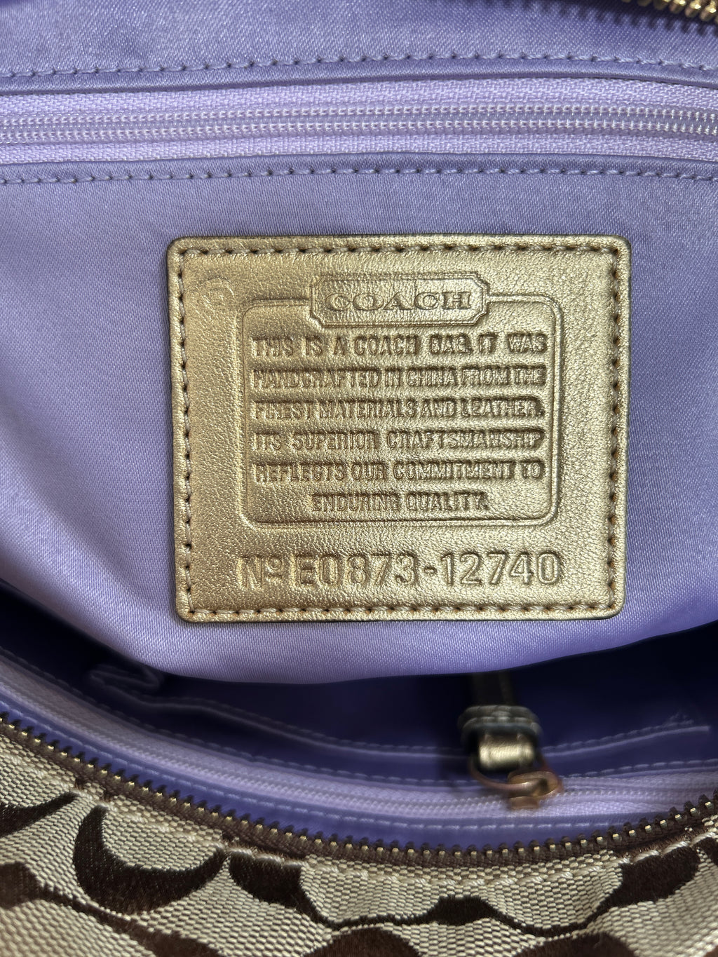 Vintage Coach gold patchwork shoulder bag