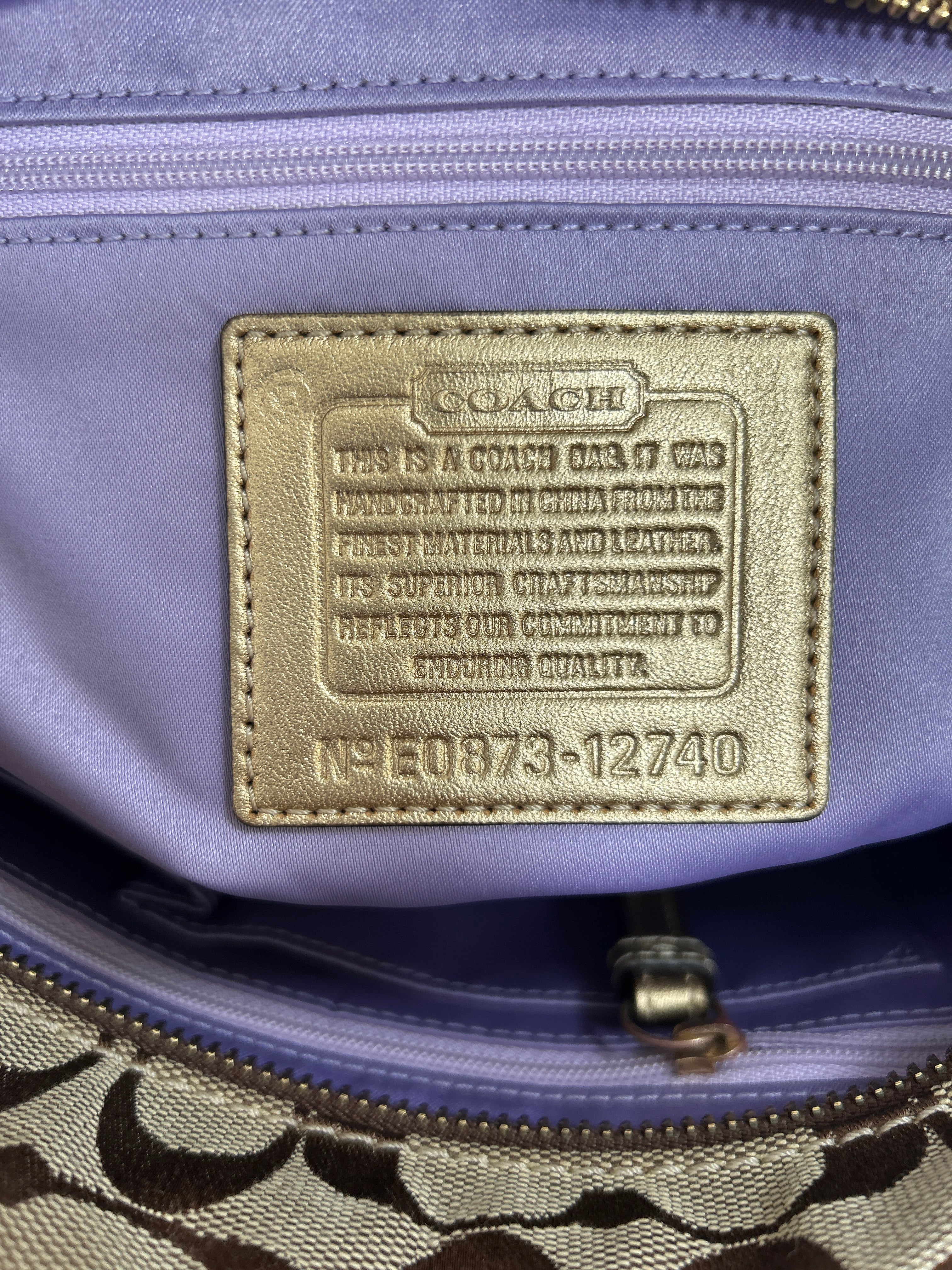 Vintage Coach gold patchwork shoulder bag