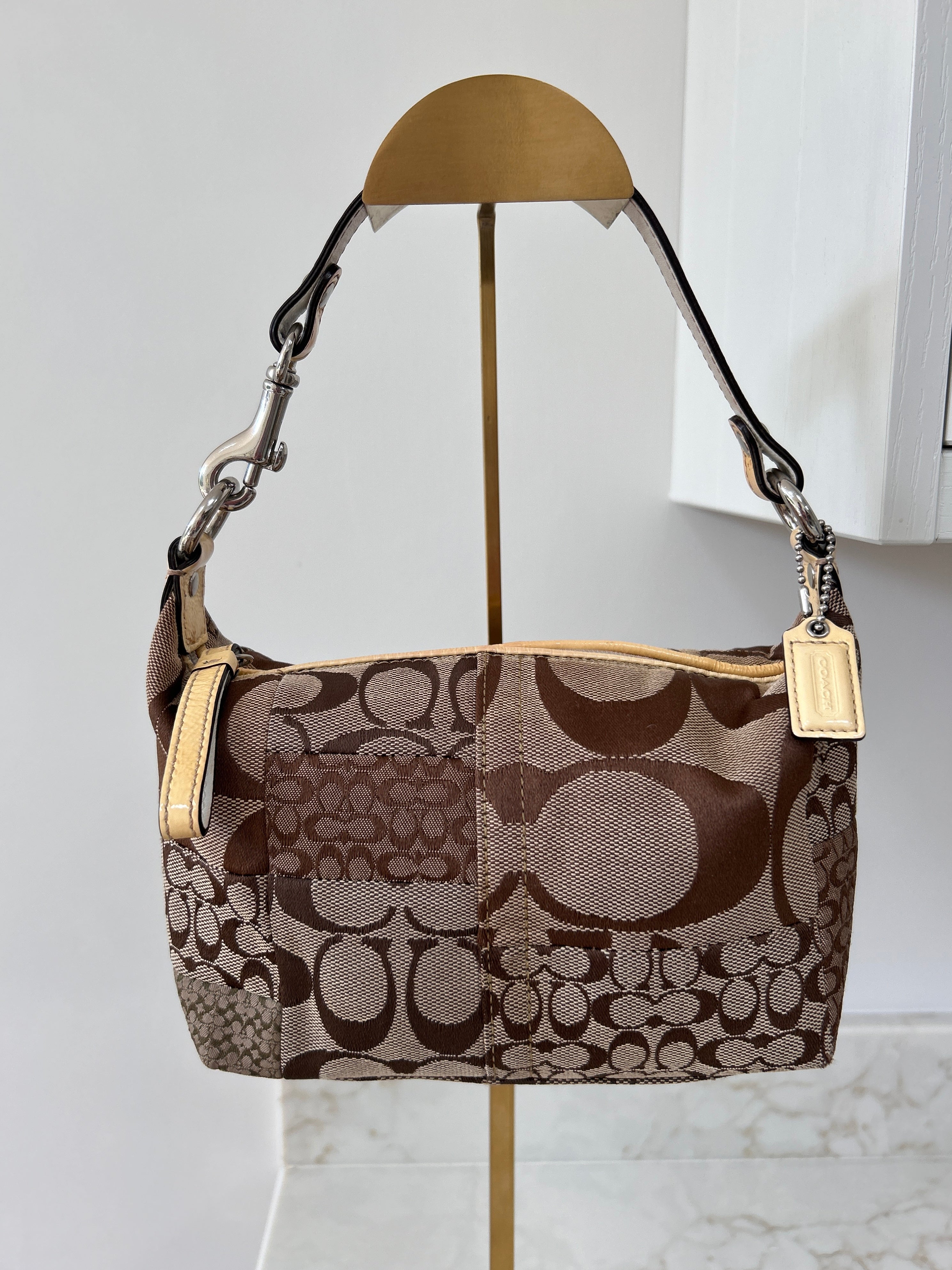 Vintage Coach patchwork mini handbag
