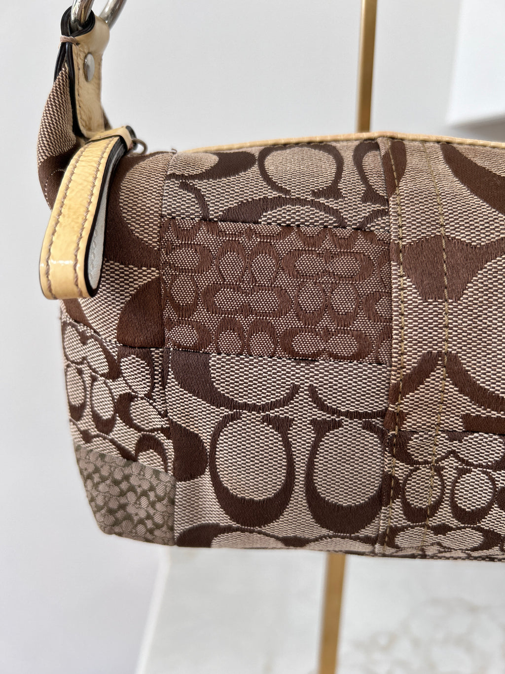 Vintage Coach patchwork mini handbag