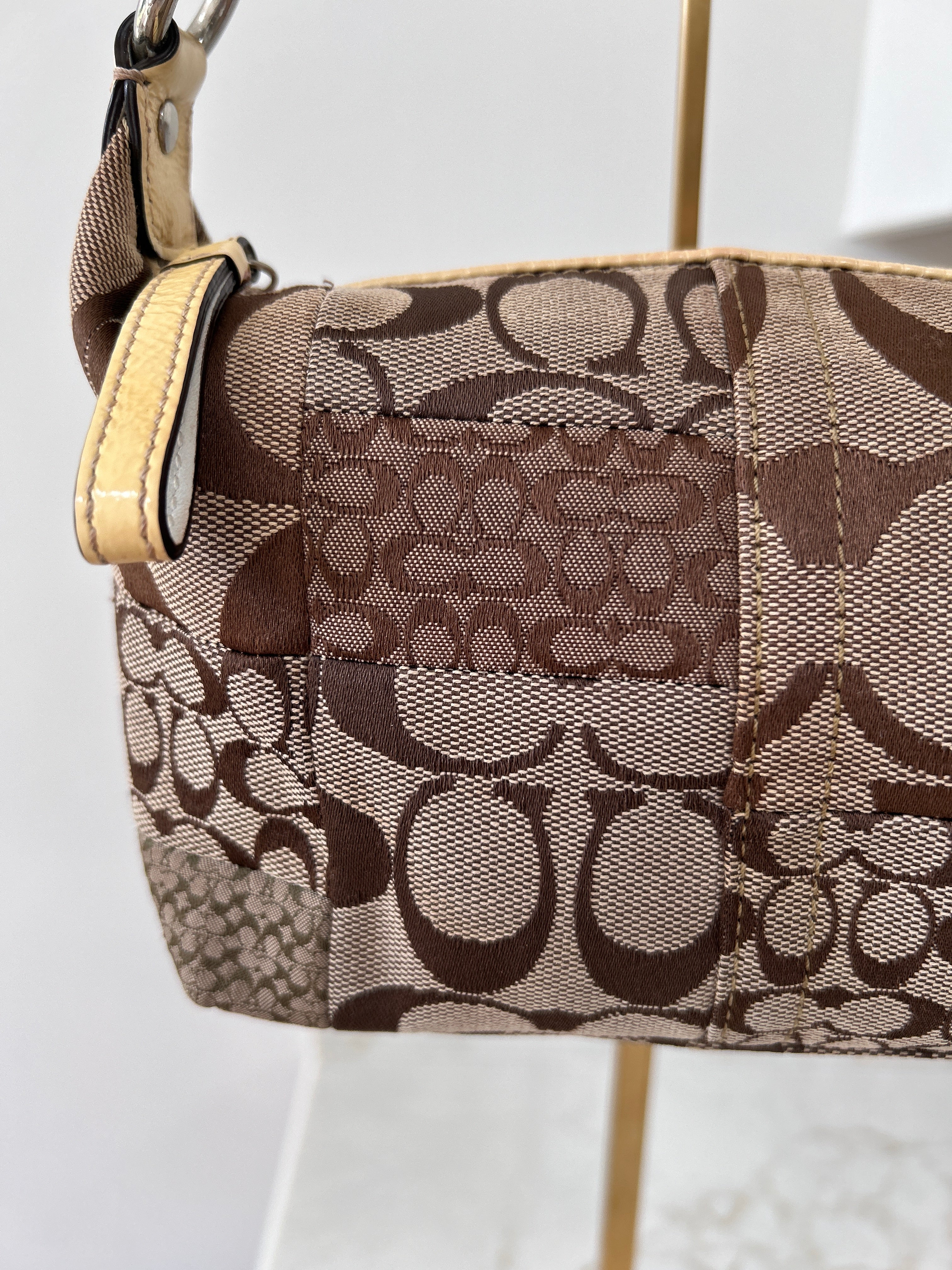 Vintage Coach patchwork mini handbag