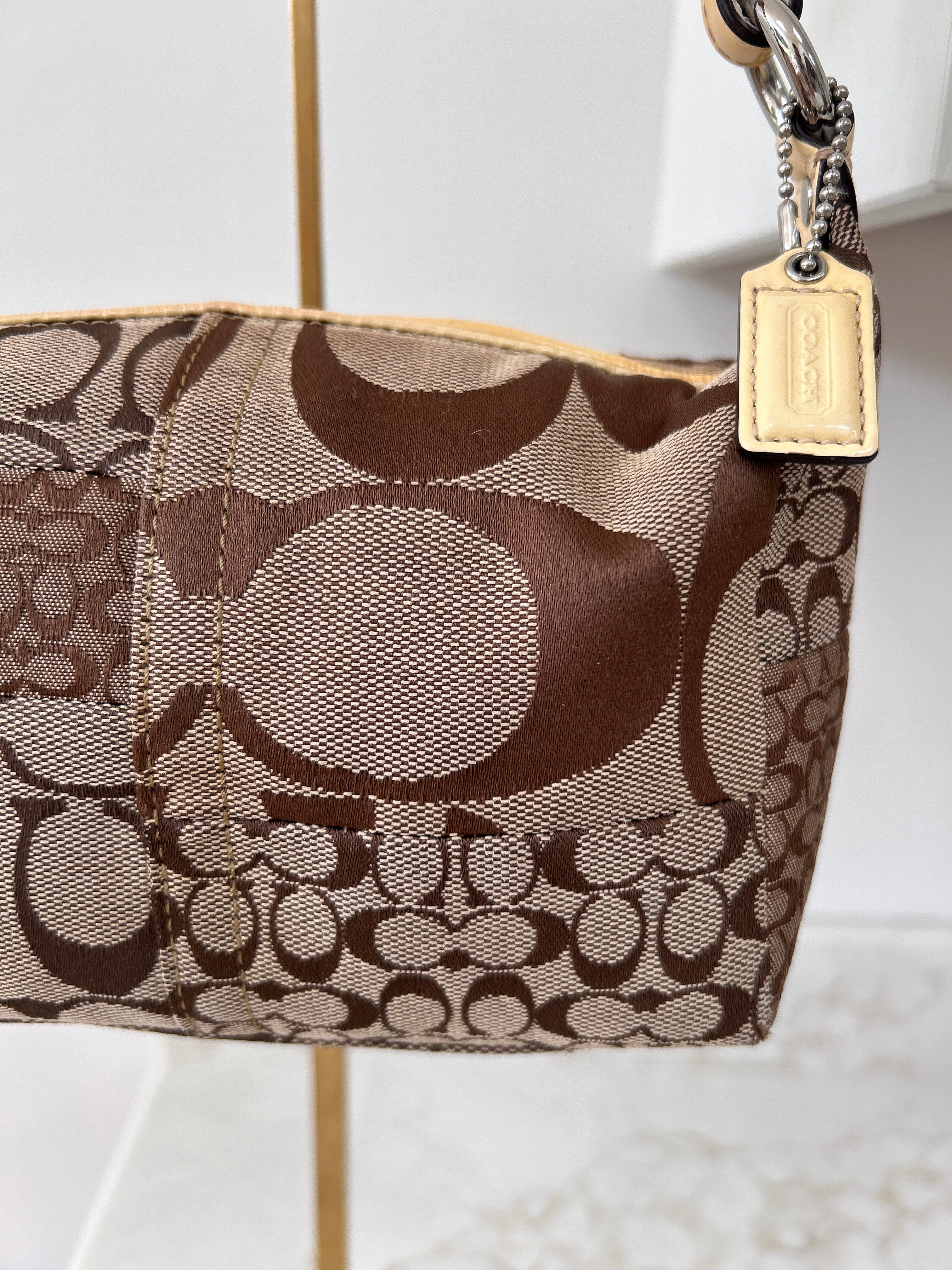 Vintage Coach patchwork mini handbag
