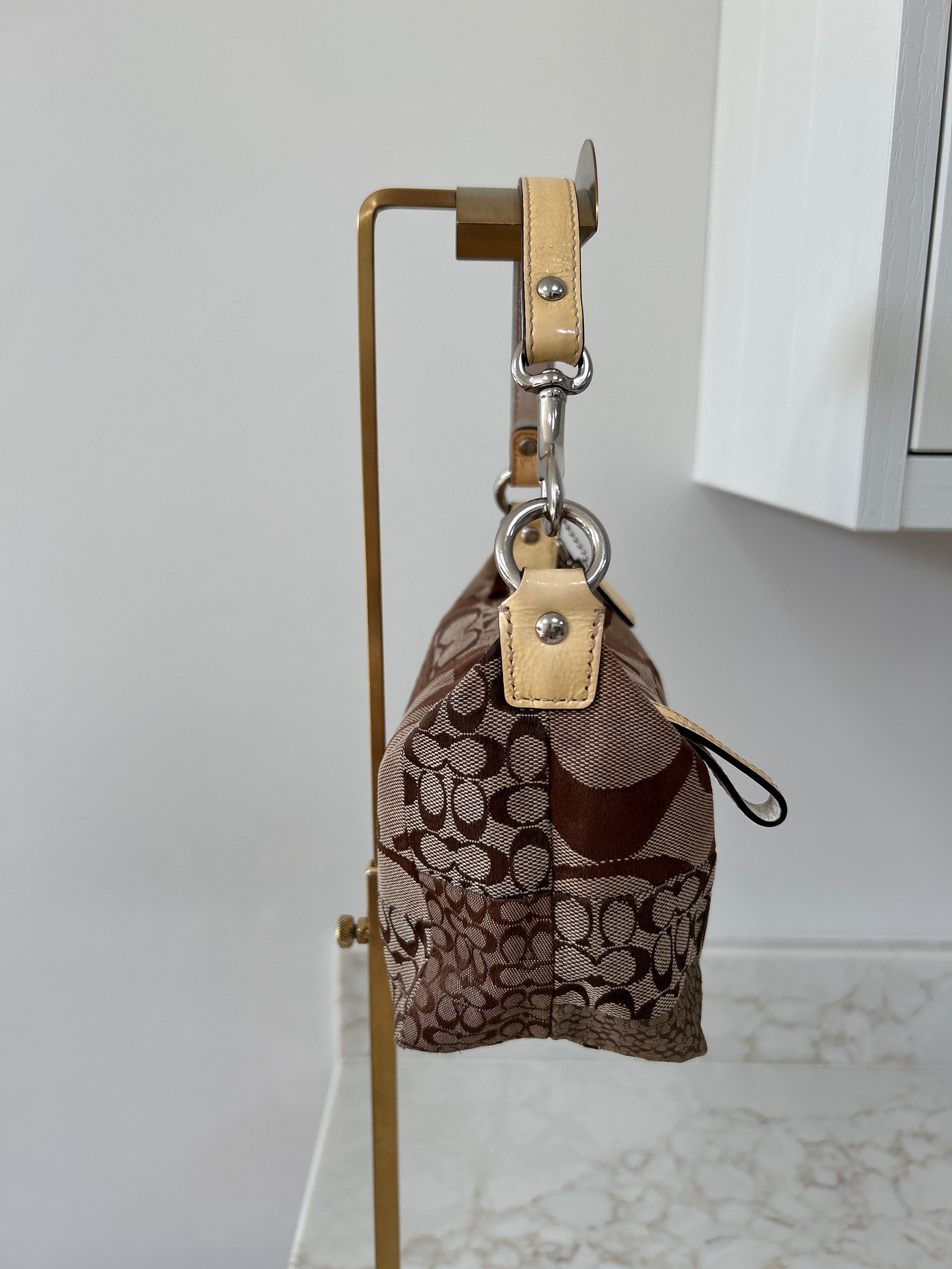 Vintage Coach patchwork mini handbag