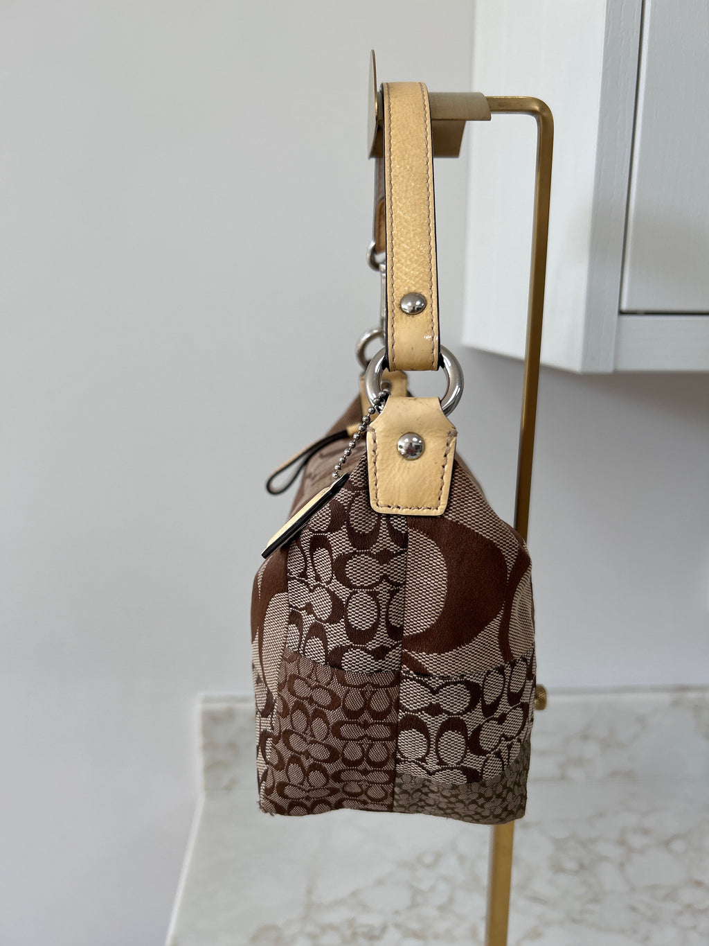 Vintage Coach patchwork mini handbag