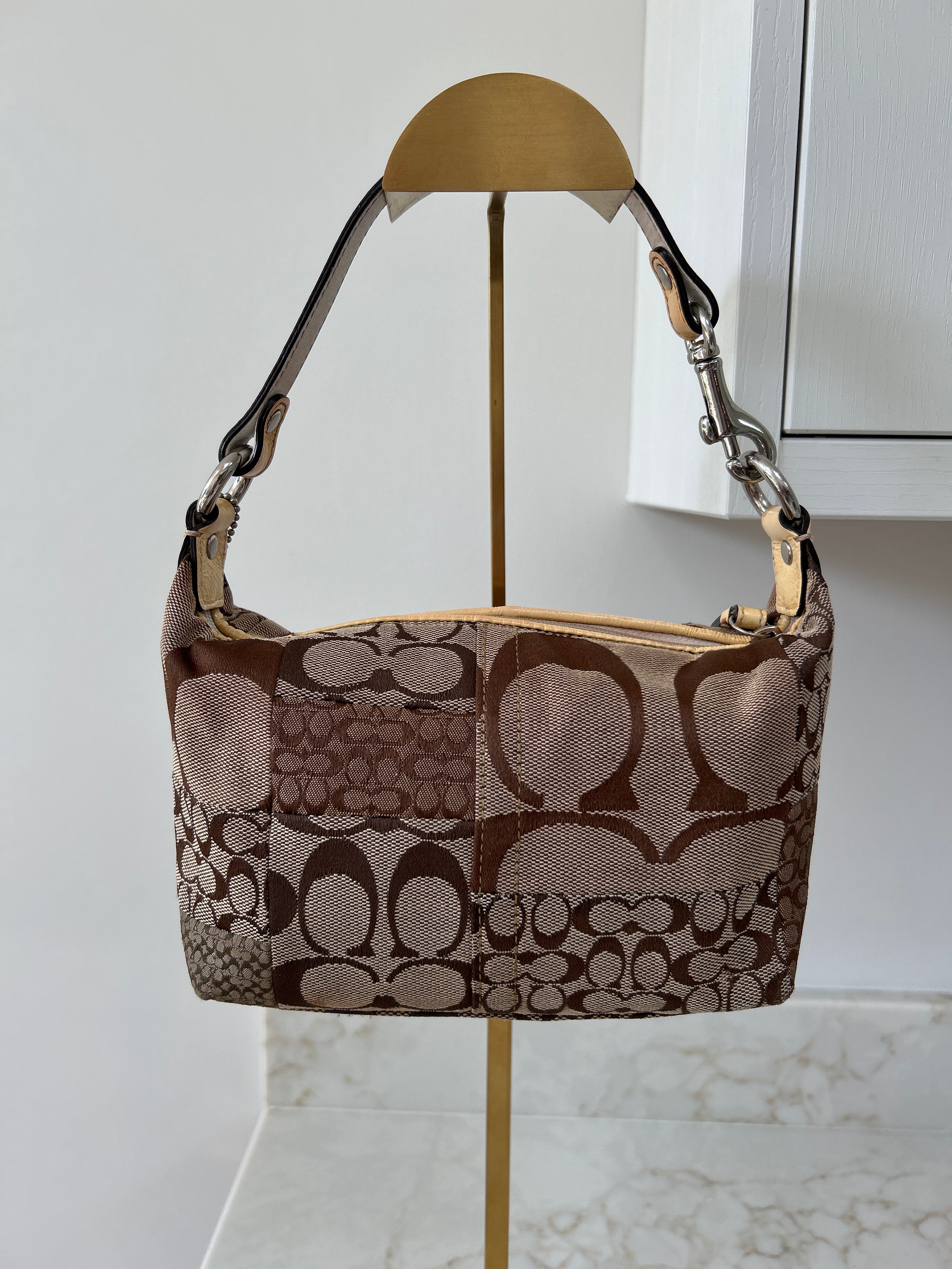 Vintage Coach patchwork mini handbag