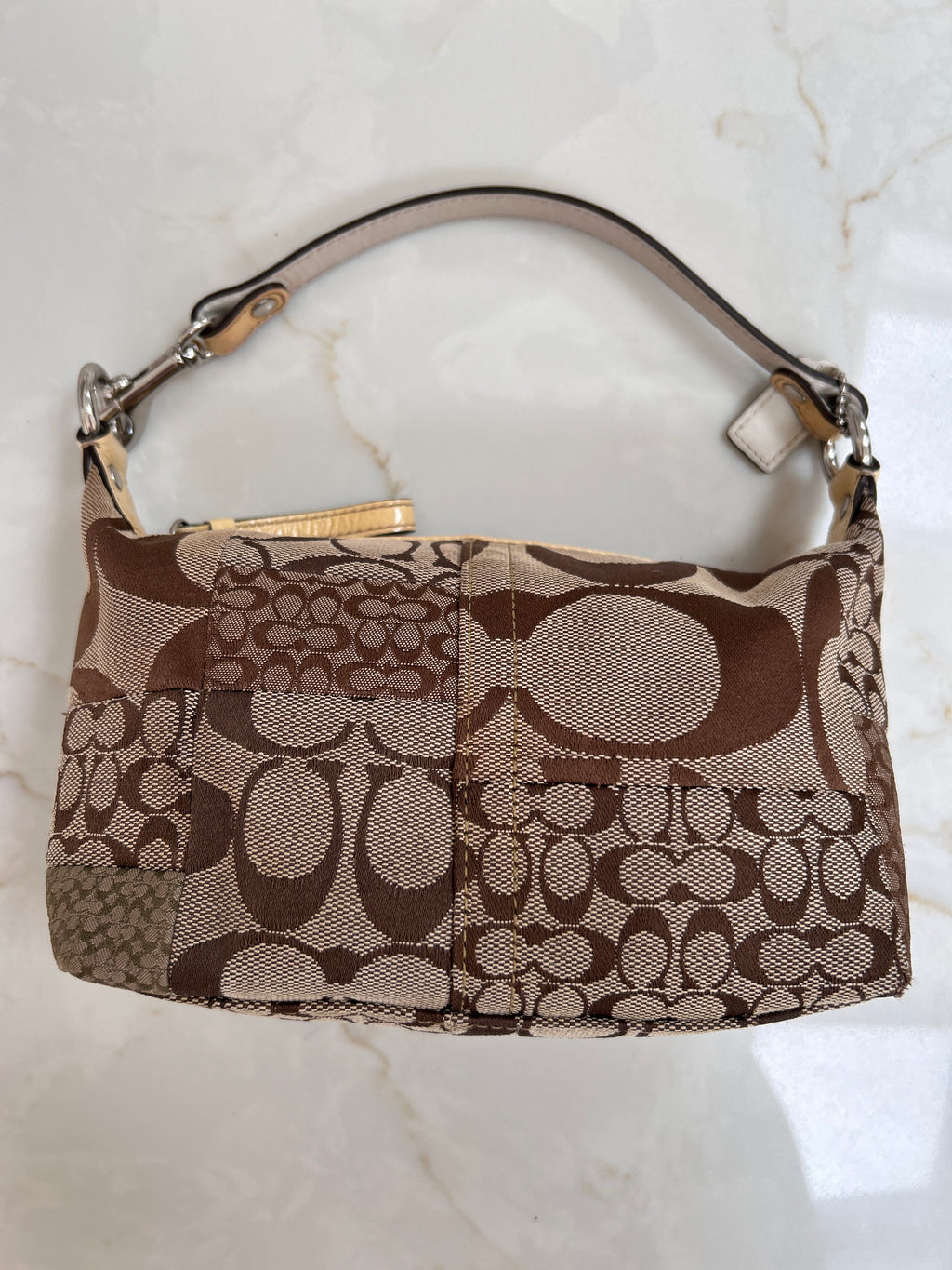 Vintage Coach patchwork mini handbag