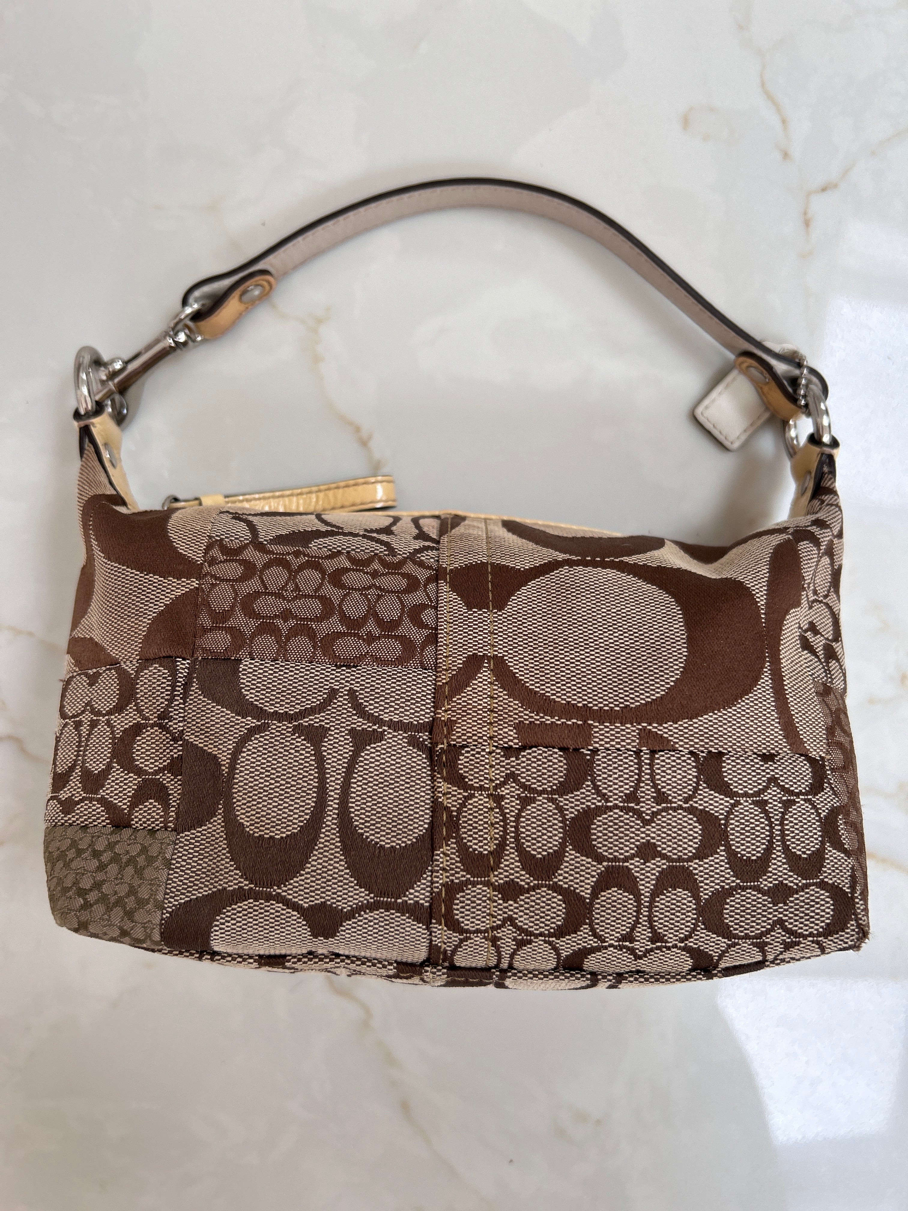 Vintage Coach patchwork mini handbag