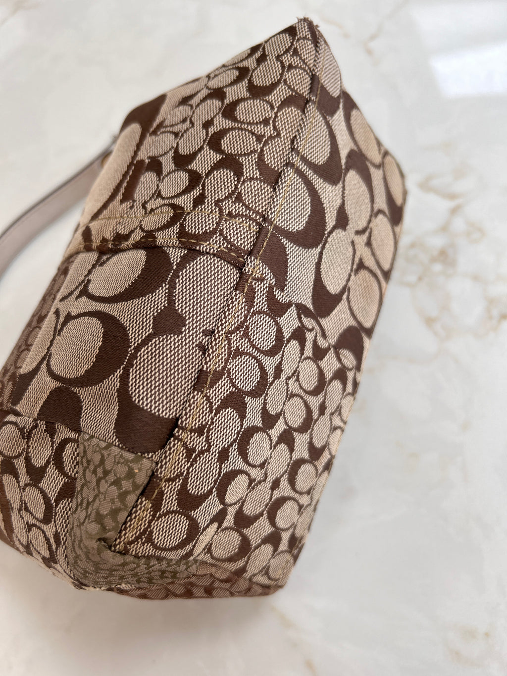 Vintage Coach patchwork mini handbag