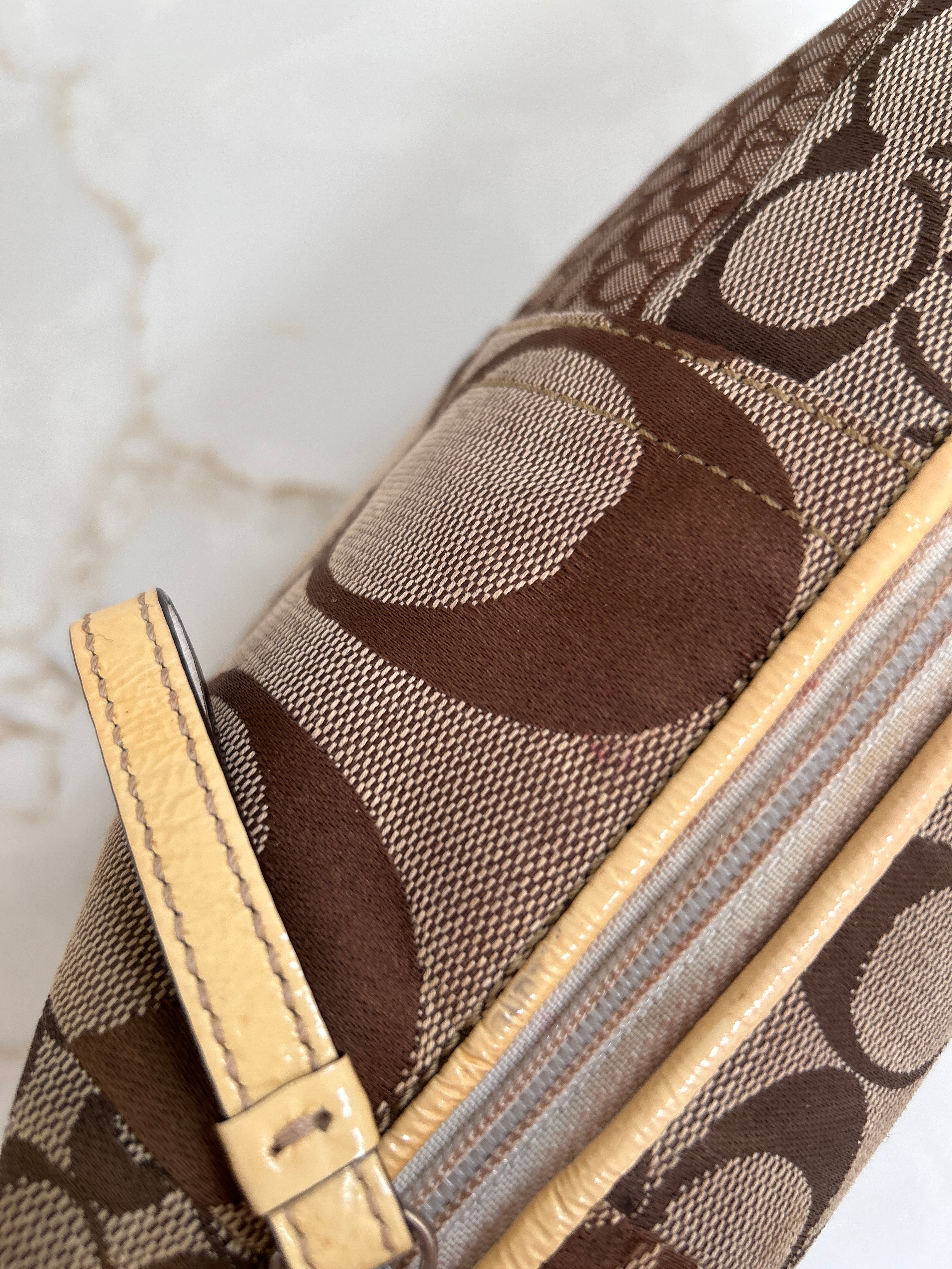 Vintage Coach patchwork mini handbag