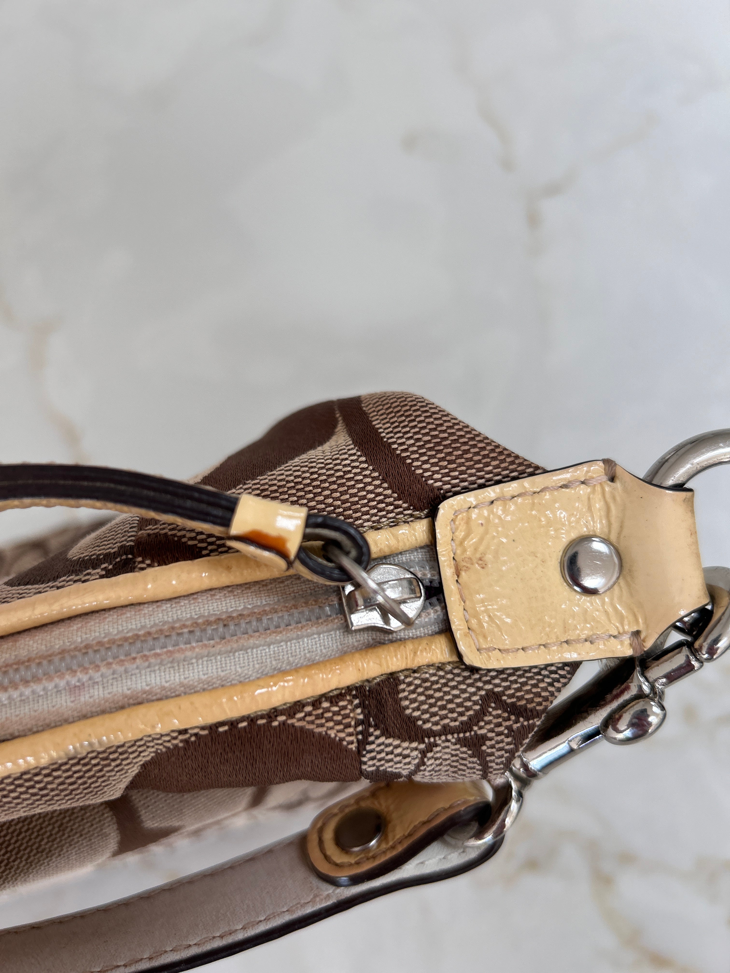 Vintage Coach patchwork mini handbag