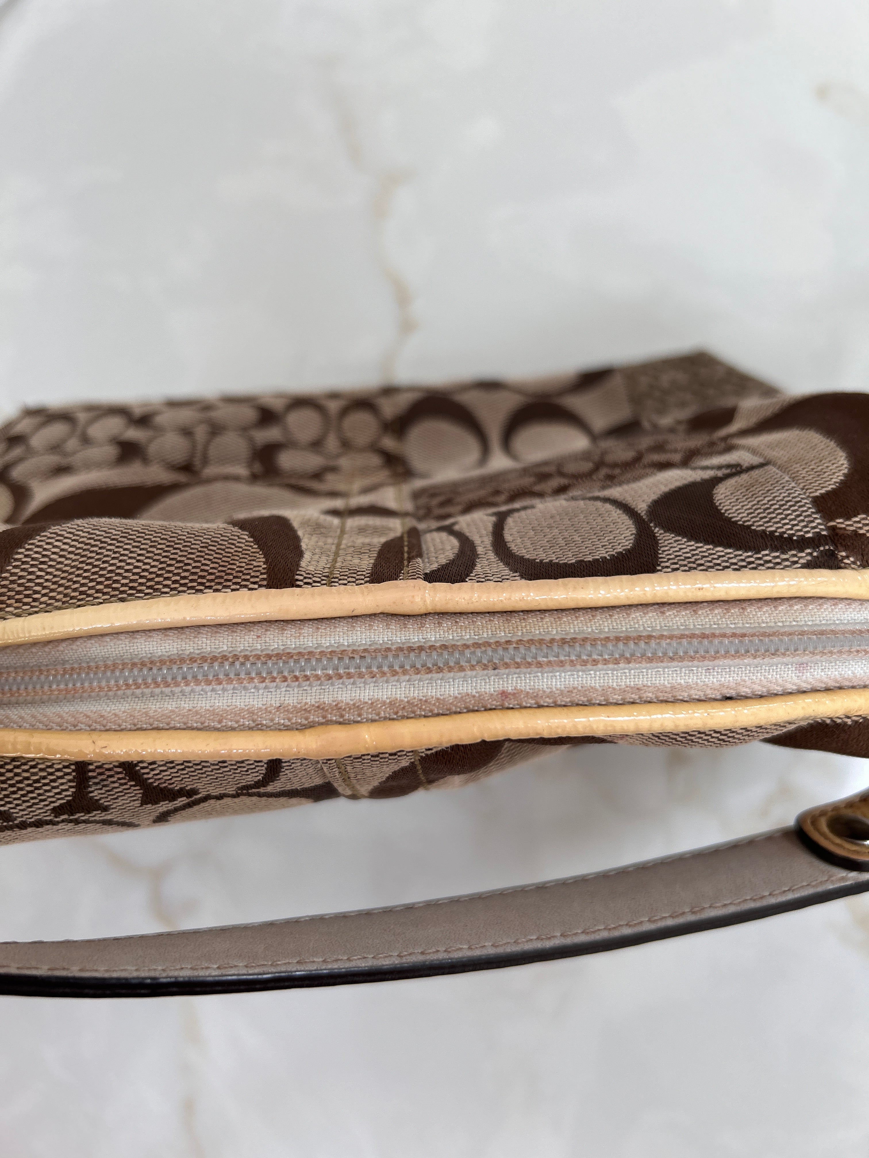 Vintage Coach patchwork mini handbag