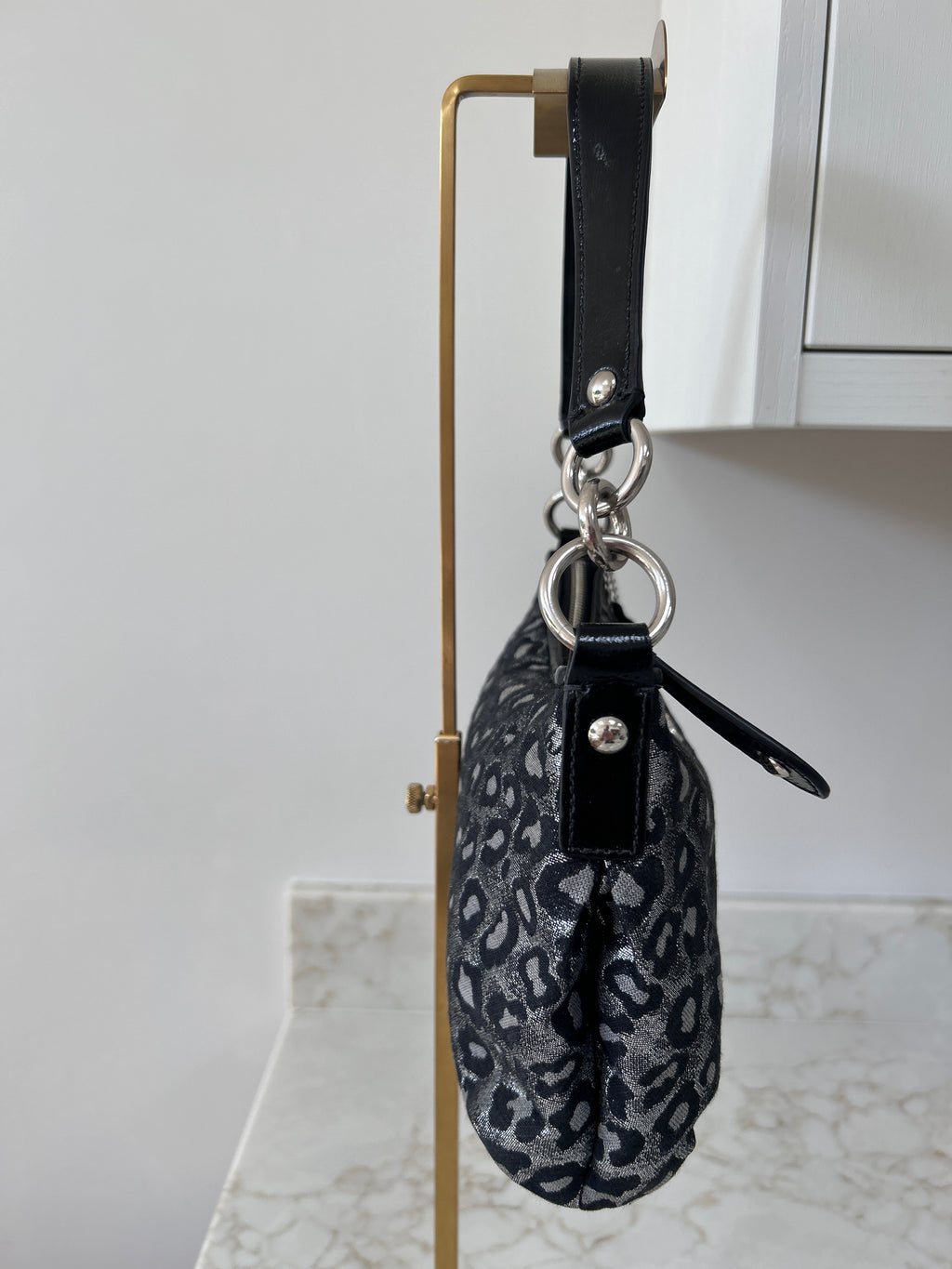 Vintage Coach leopard print shoulder bag