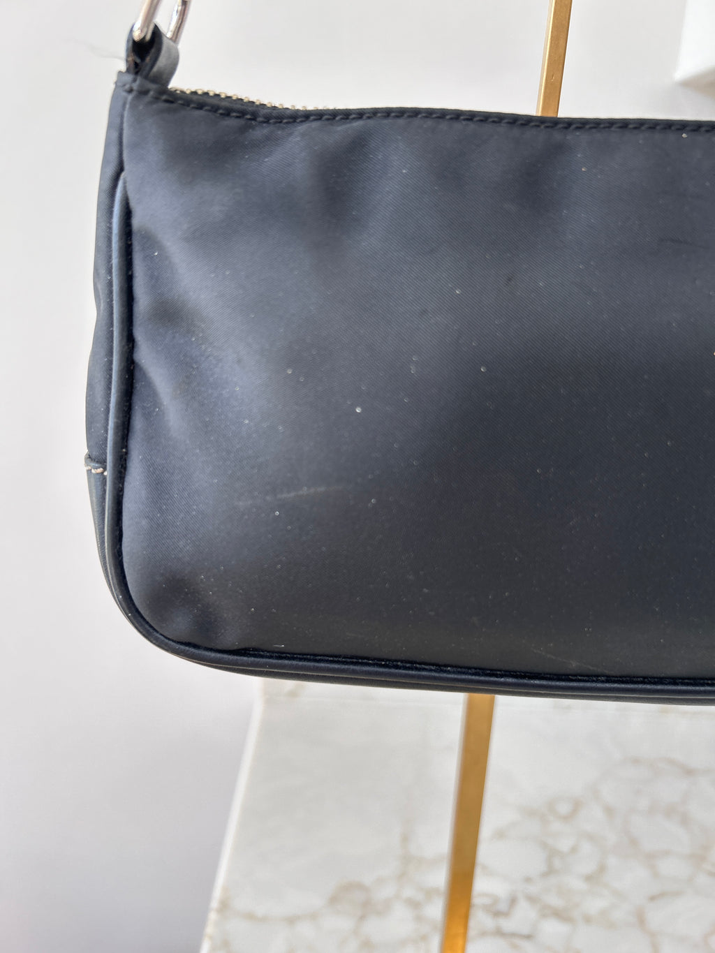 Vintage Coach black nylon mini shoulder bag